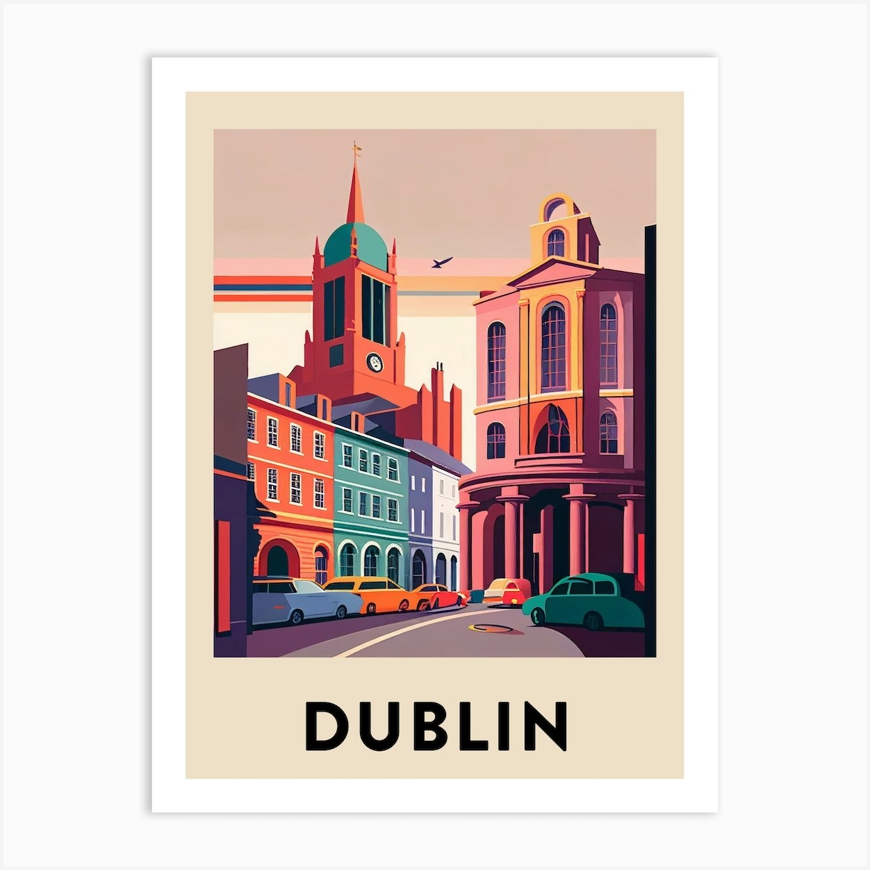 Dublin Vintage Travel Poster Art Print by Travel Poster Collection Fy