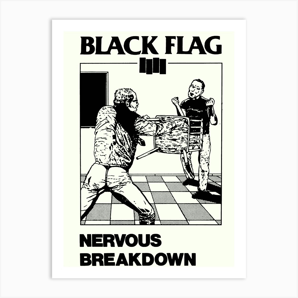 Black Flag Nervous Breakdown band music Art Print by aul art - Fy