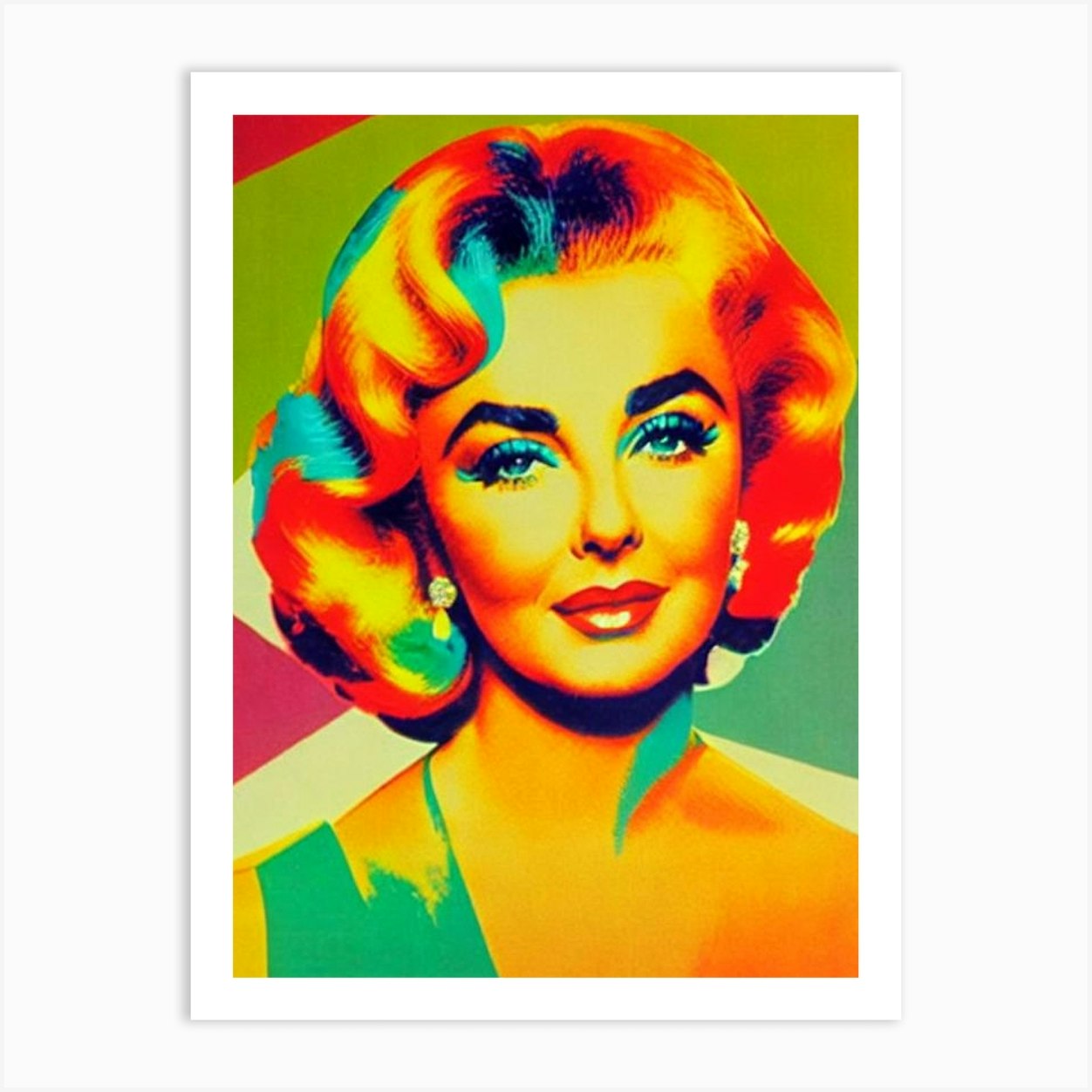 Elizabeth Taylor Colourful Pop Movies Art Movies Art Print by Lights ...