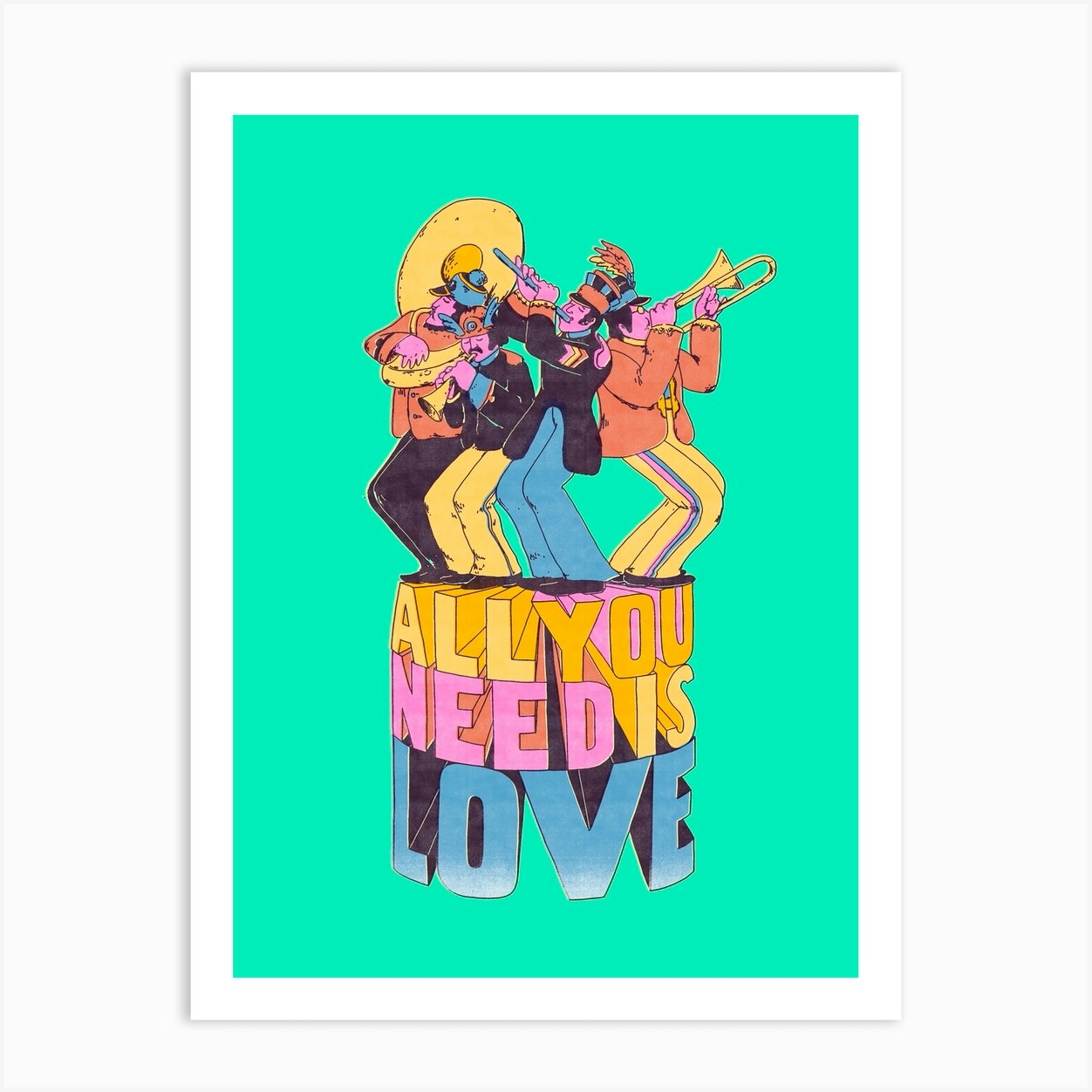 All You Need Is Love Art Print by Mathiole Fy