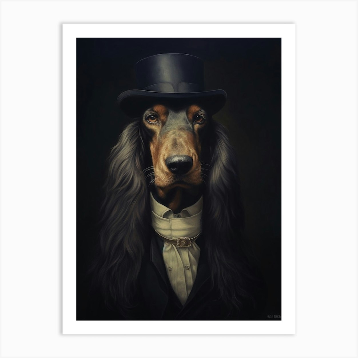 Gangster Dog Afghan Hound 3 Art Print by Woof and Whiskers - Fy