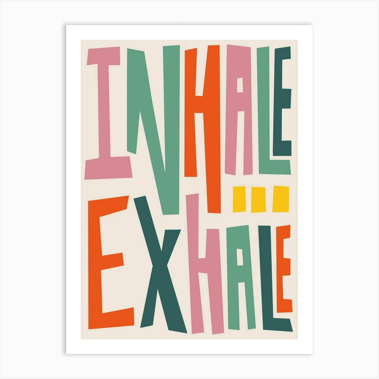 Inhale Exhale Art Print by Natalie Cass Art - Fy