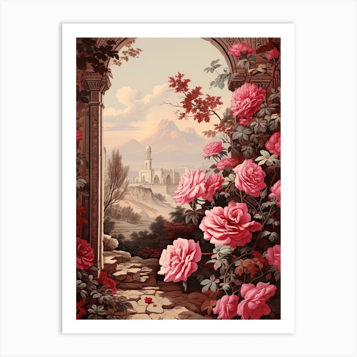 Rose Victorian Style 2 Art Print by Whimsical Meadows - Fy