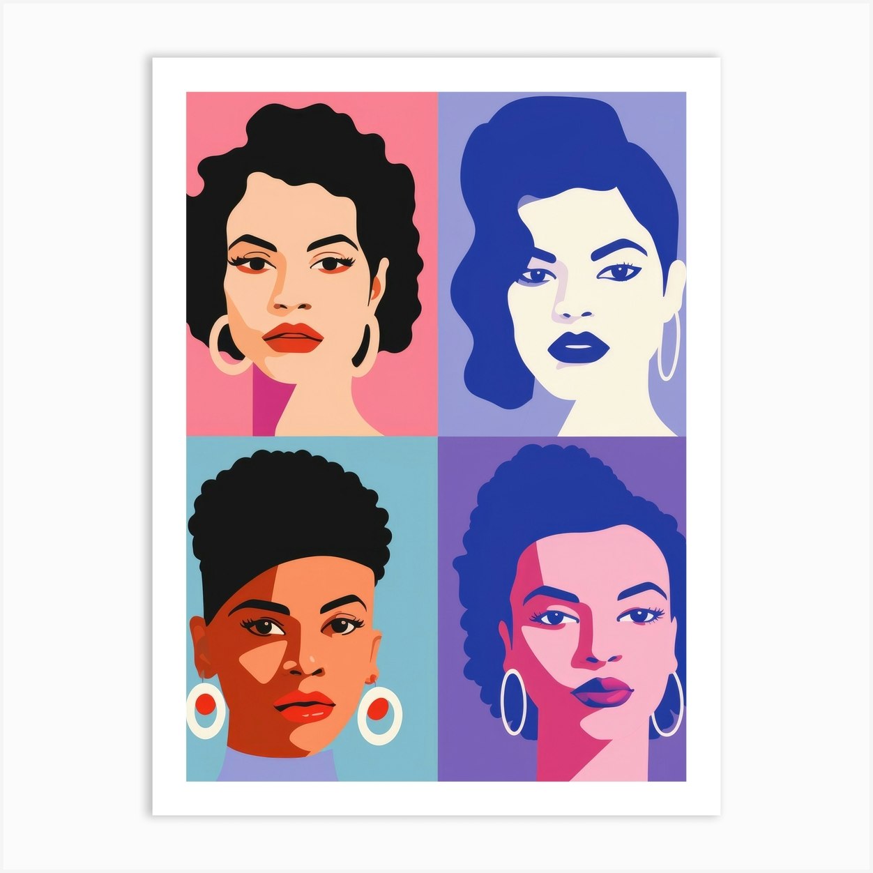 Portrait Of African American Women Art Print By Anhphamkd93 Fy