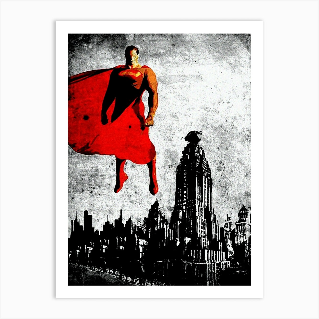 Justice League Superman Art Print by KunStudio Fy