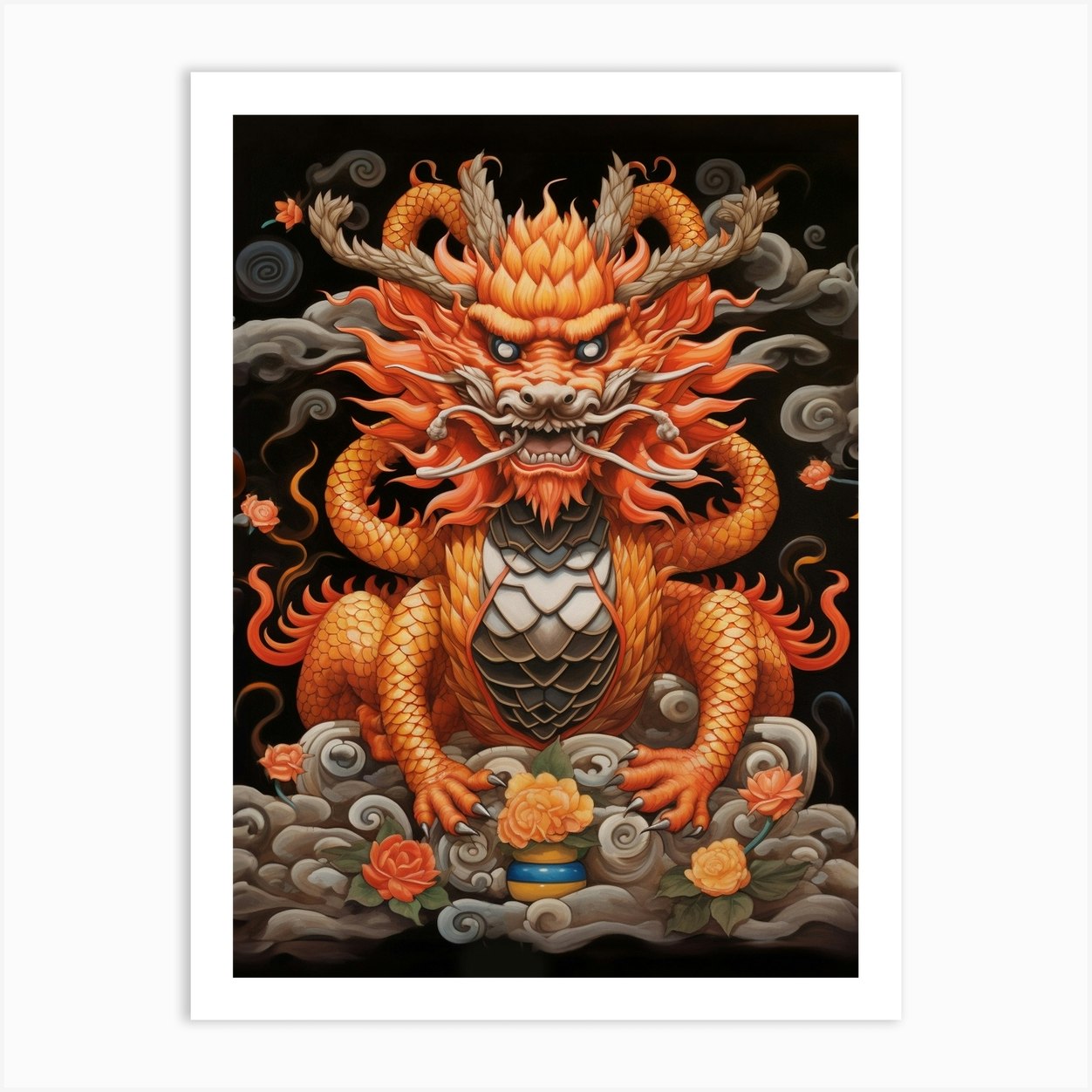 Chinese Dragon Symbolism Illustration 1 Art Print by Chinese New Year ...