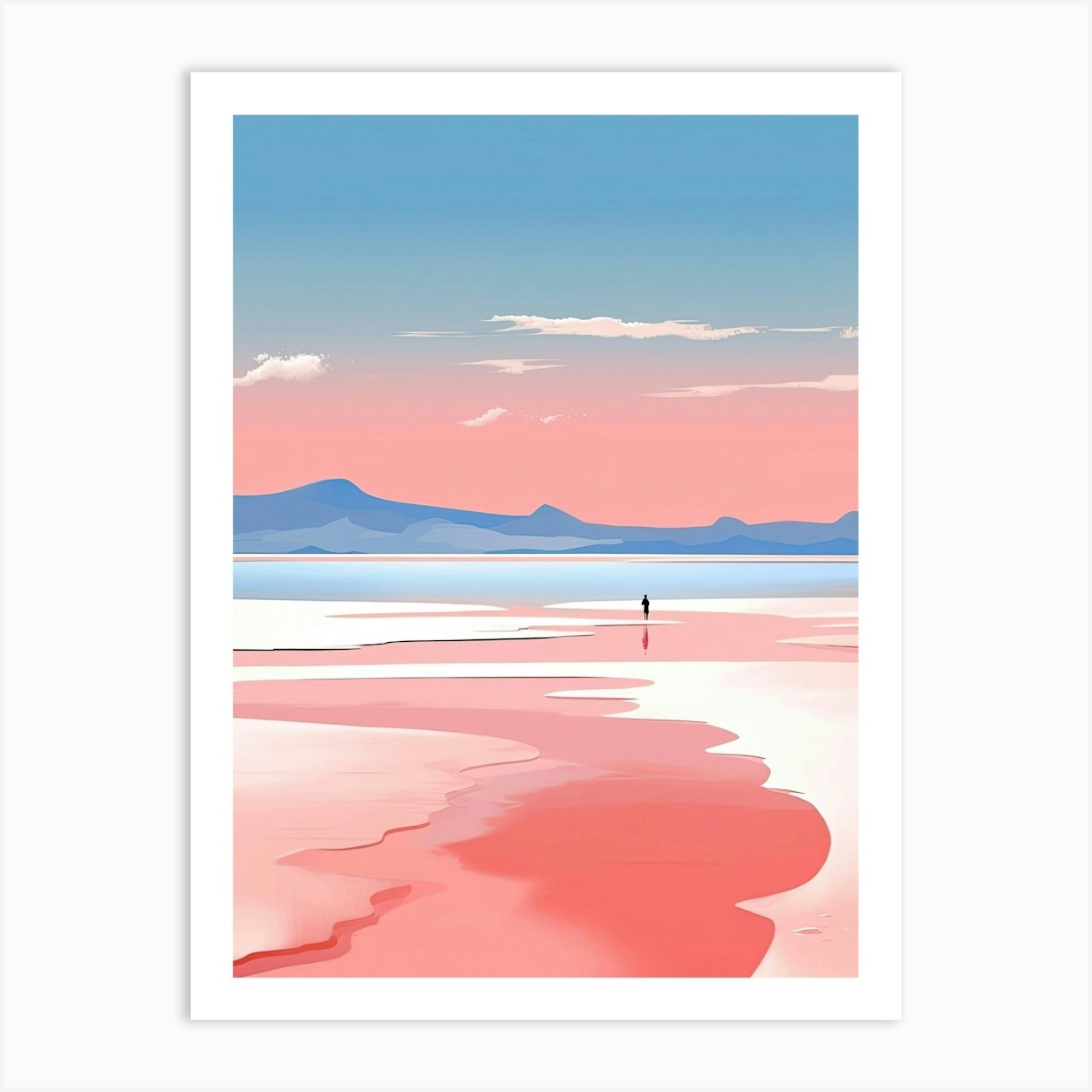 Whitehaven Beach, Australia, Bold Outlines 1 Art Print by Dreamy ...