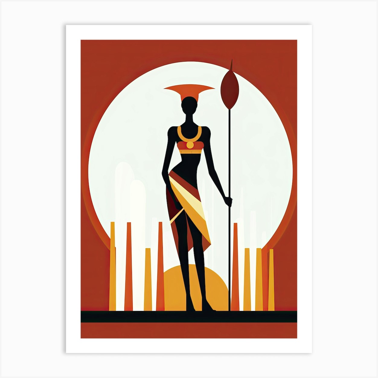 Minimalist Impressions: African Tribe Unveiled Art Print by Art ...