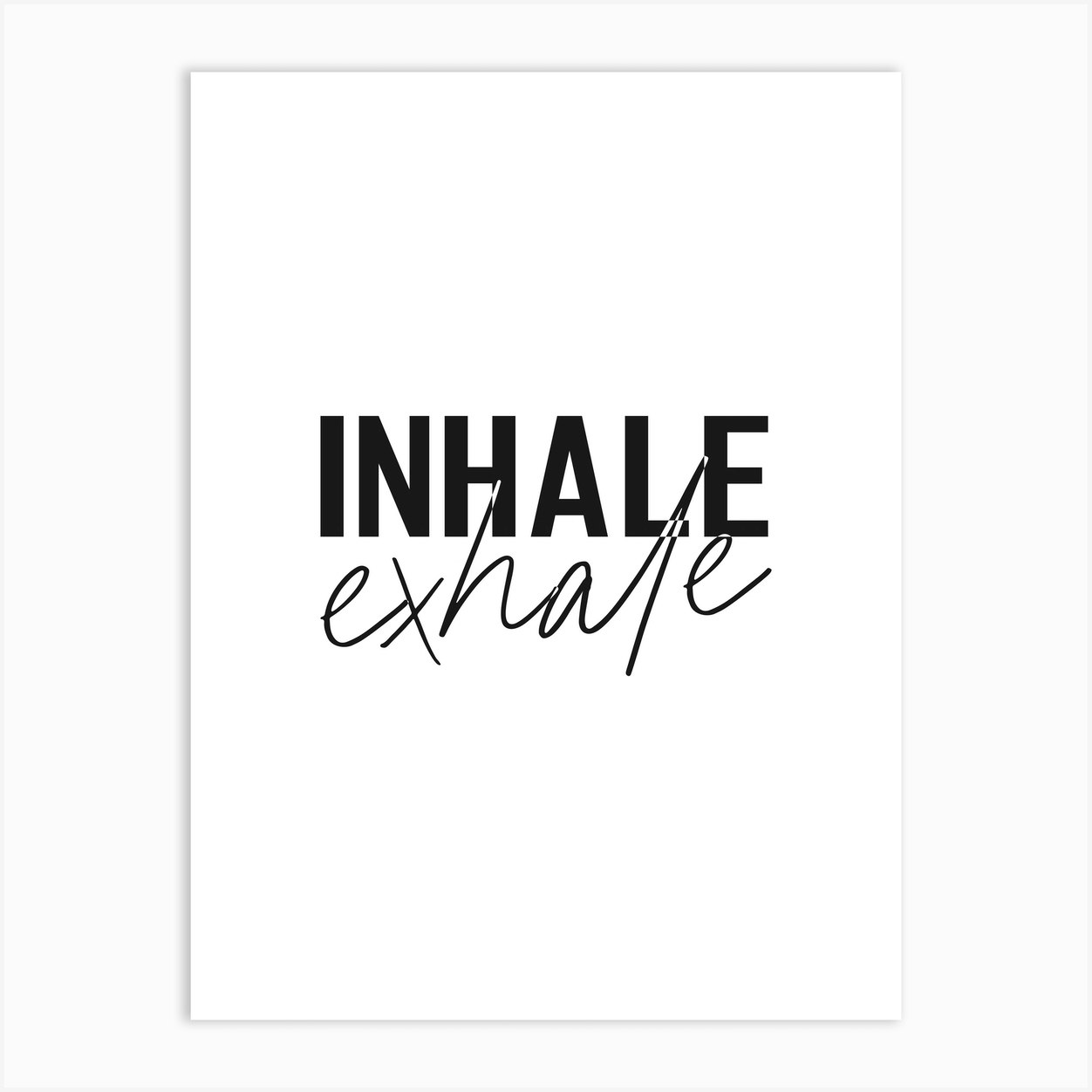 Inhale Exhale Art Print by The Crayon Studio - Fy