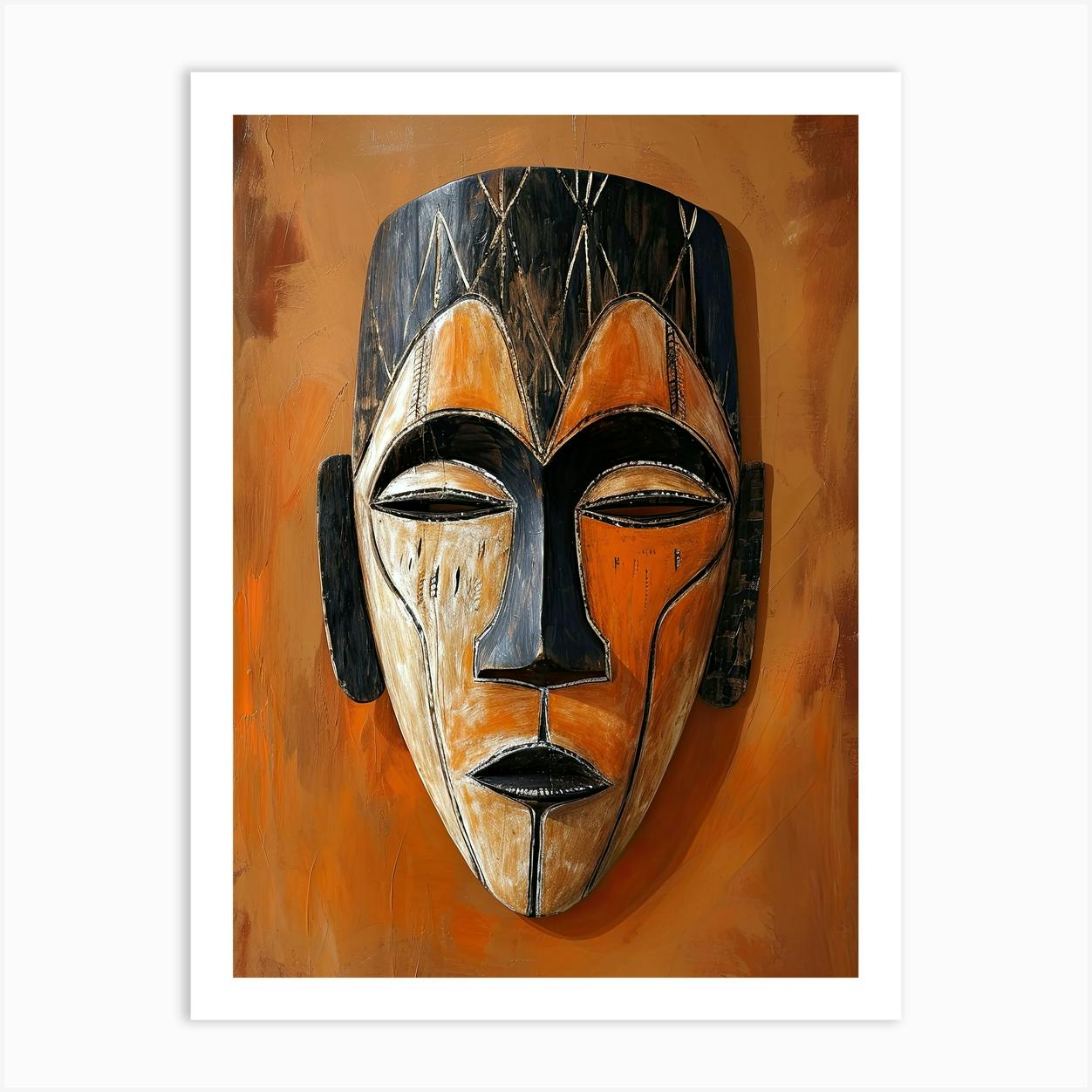 African Abstract Art, Tribal Mask, Vintage African Mask, Tribal Art, African high quality Decor