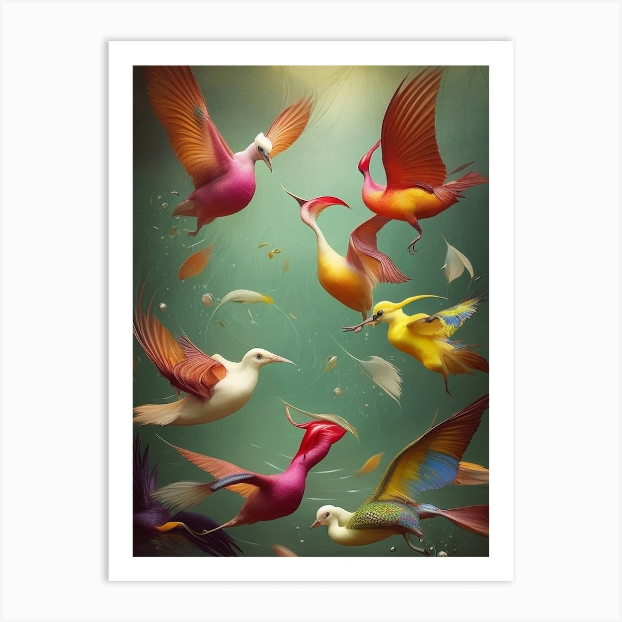 Birds In Flight Art Print by Nohacreations/artistrycreations Fy