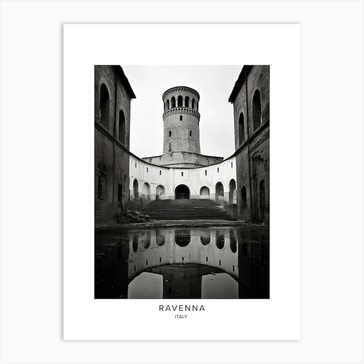 Poster Of Ravenna Italy Black And White Analogue Photography 3 Art