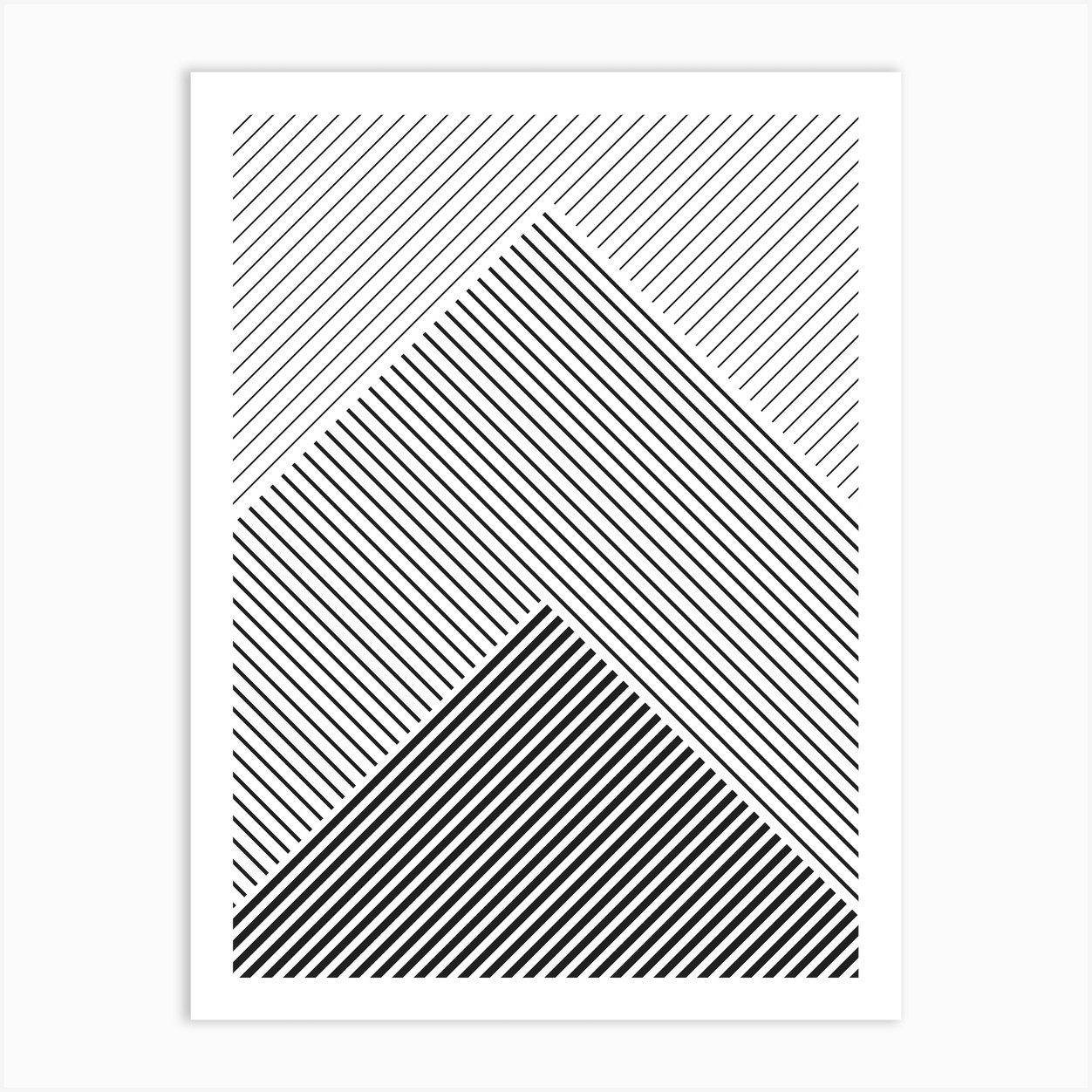 Diagonal Lines Art Print by The Printable Studio Fy