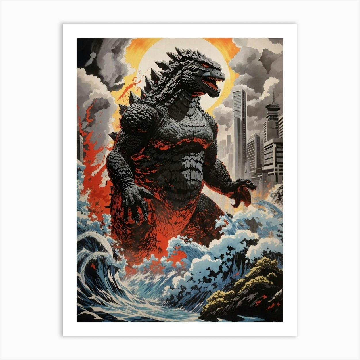 Godzilla Unleashed 2 Art Print by Vitalka - Fy