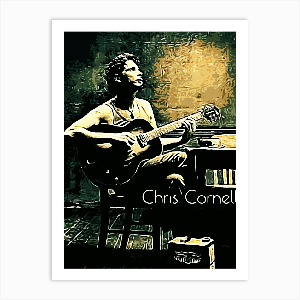 Audioslave Chris Cornell 12 Art Print by aul art - Fy