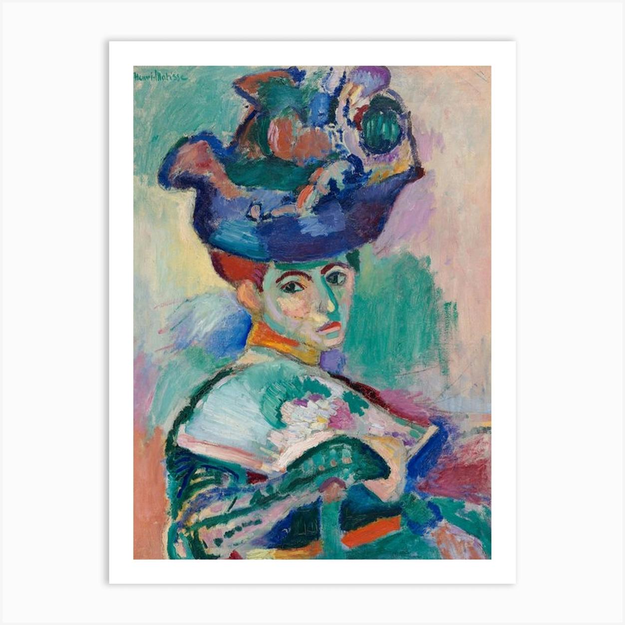 Woman With A Hat Henri Matisse Art Print