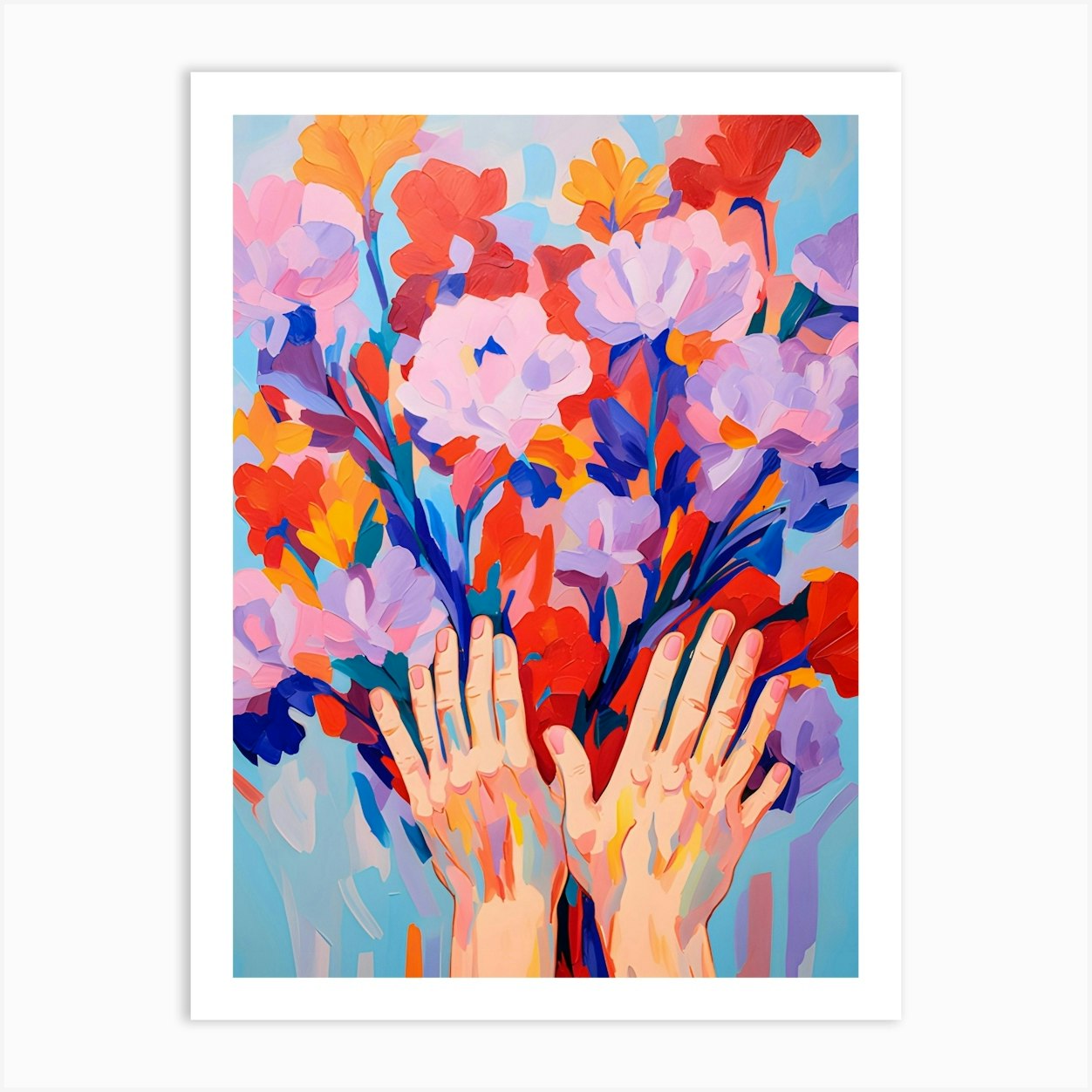 Minimalist Flower Bouquet Art Print By Nora Gad Fy