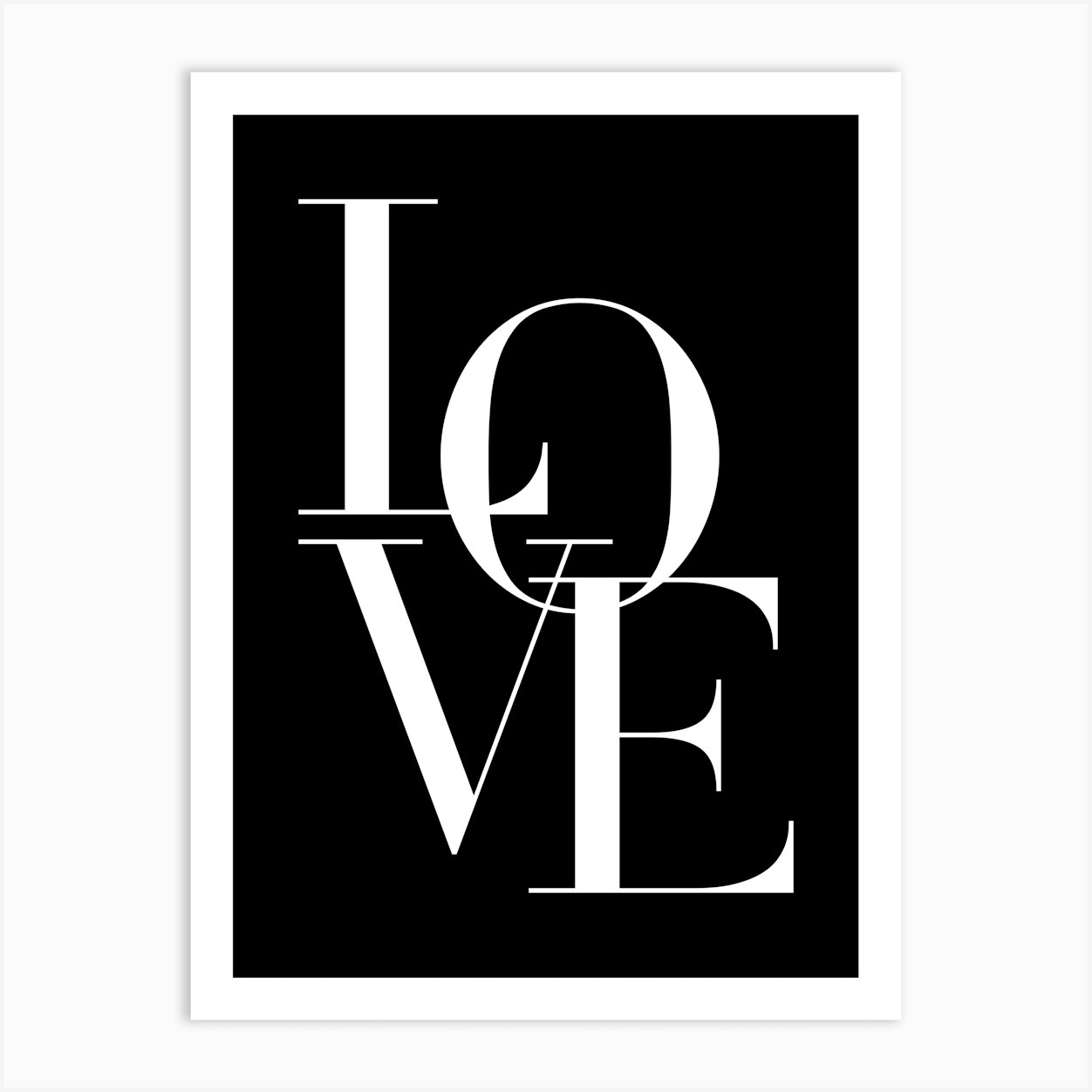 Love (Black background) Art Print by Paigaam Studio Fy