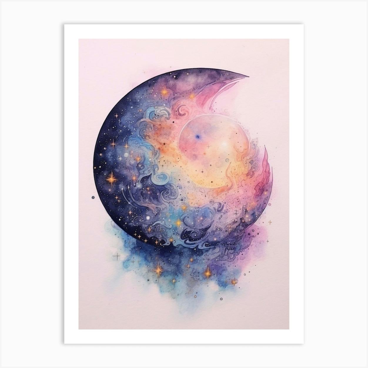 Moon, selling water painting