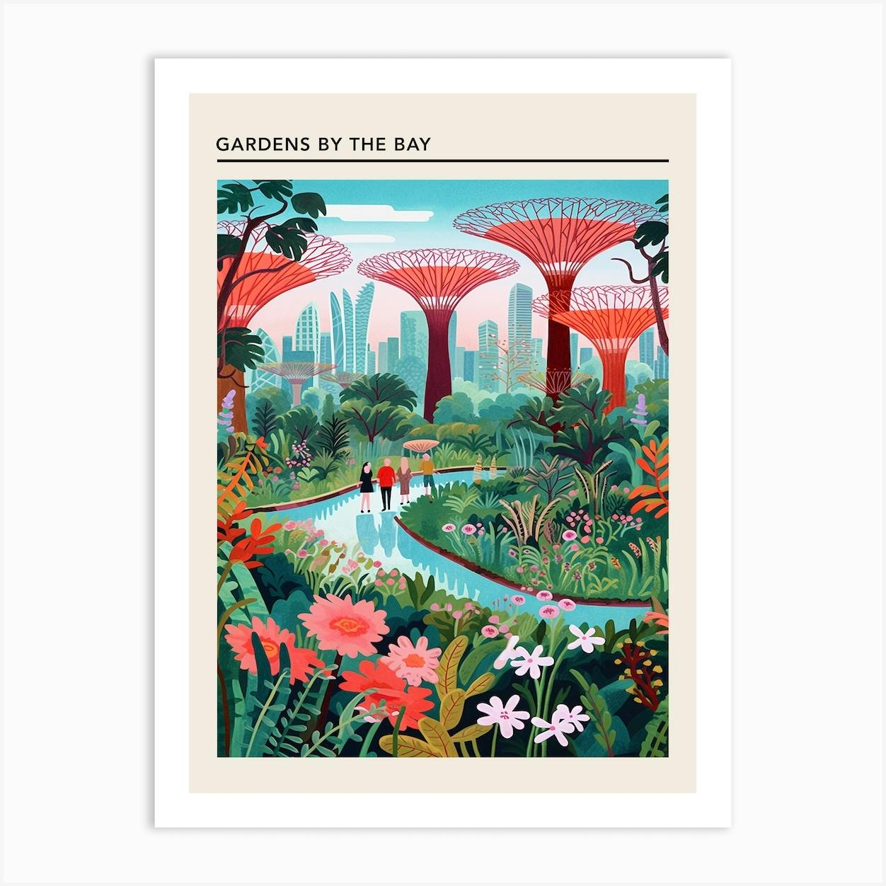 Gardens By The Bay, Singapore Art Print By Travel Poster Collection - Fy