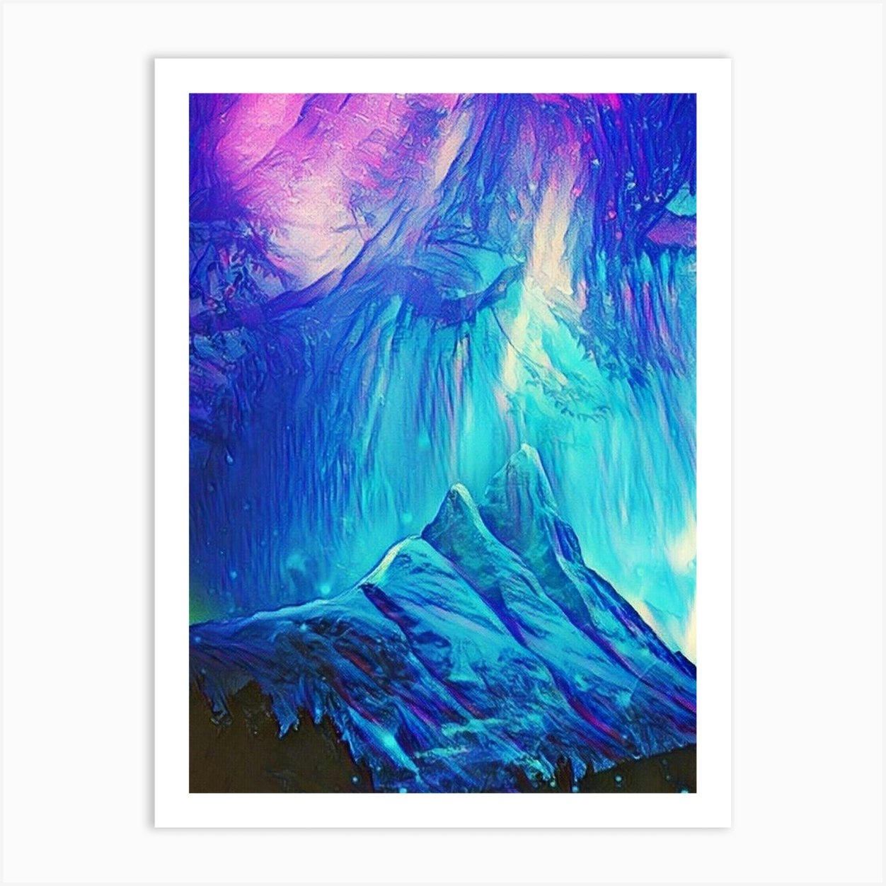 Abstract Painting Aurora Borealis Art Print by AAA DeonMarais - Fy