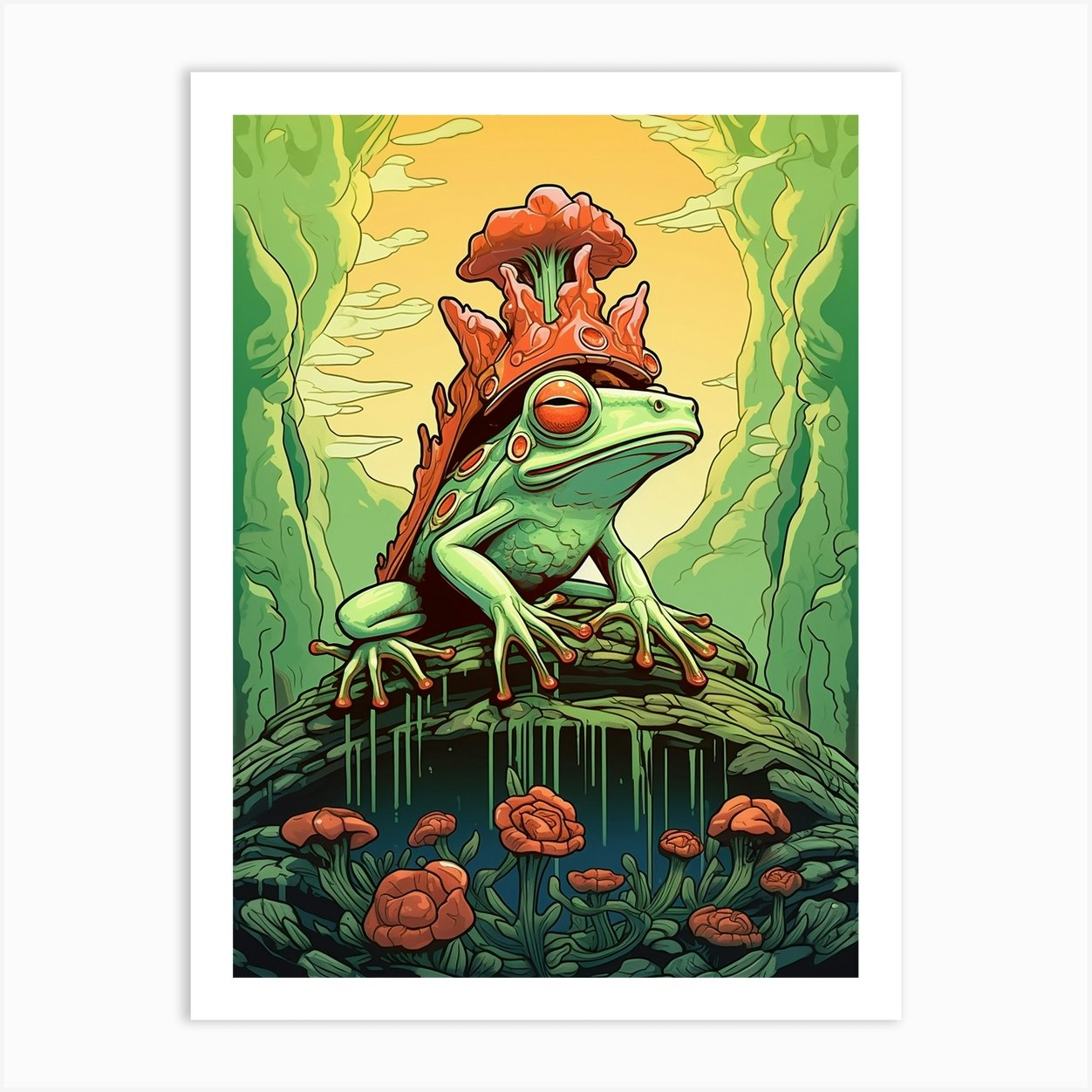 Red Eyed Tree Frog Storybook 2 Art Print by FrogScape - Fy
