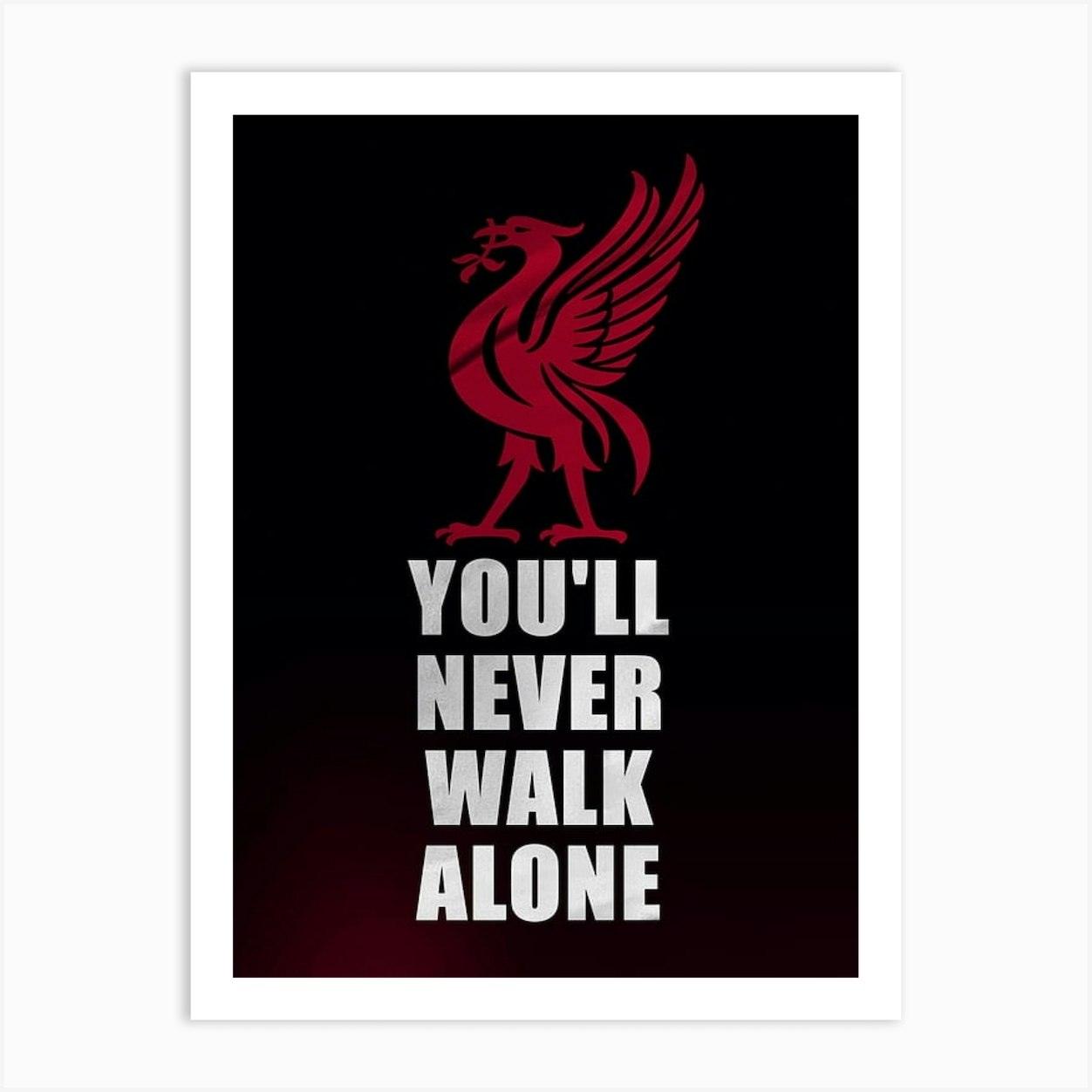 Funny Slogan Football Team Youll Never Walk Alone Cool With Black ...