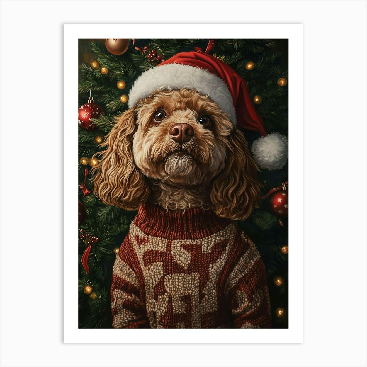 Poodle christmas jumper deals