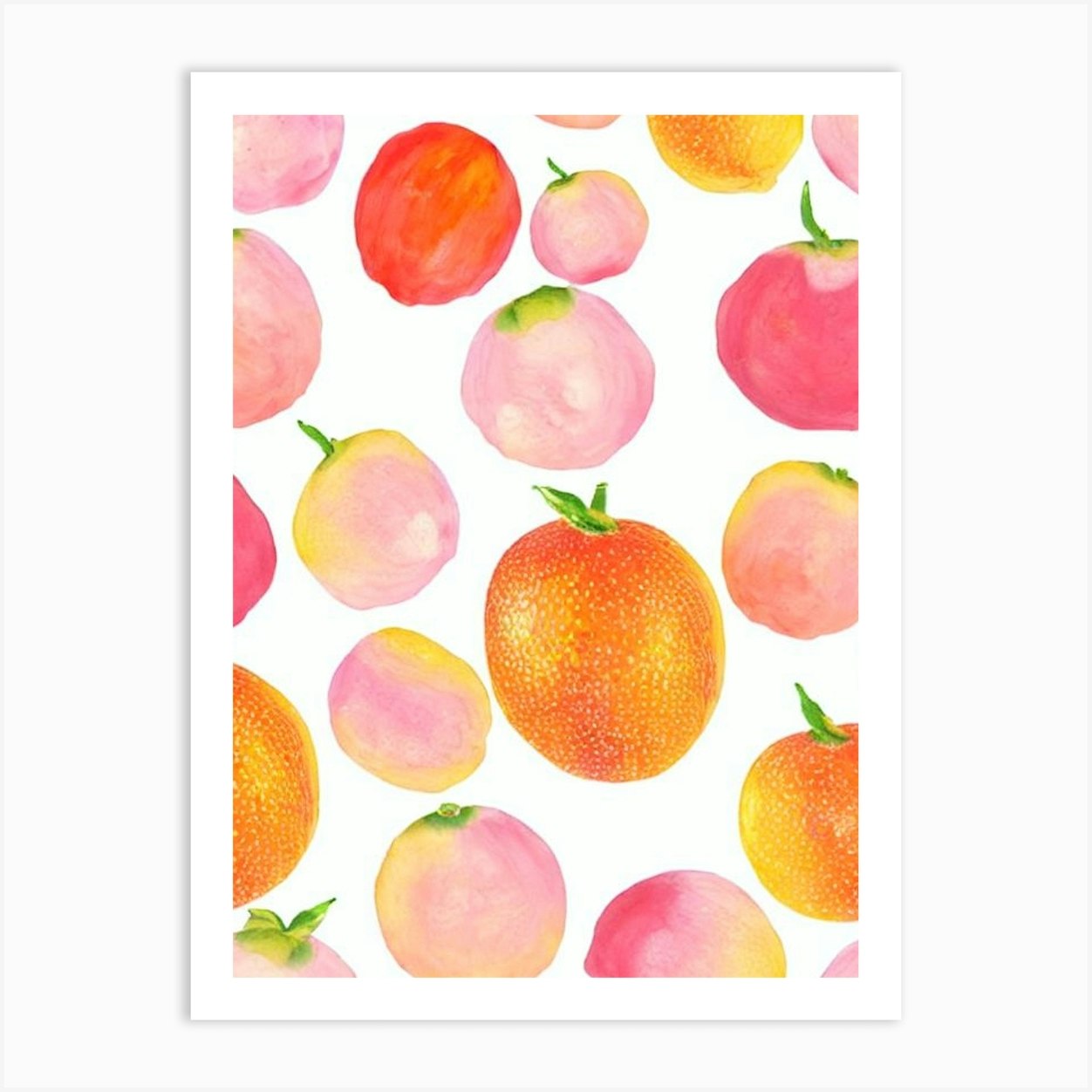 Fruits On Repeat Fruit Art Print by The Fruitery Fy