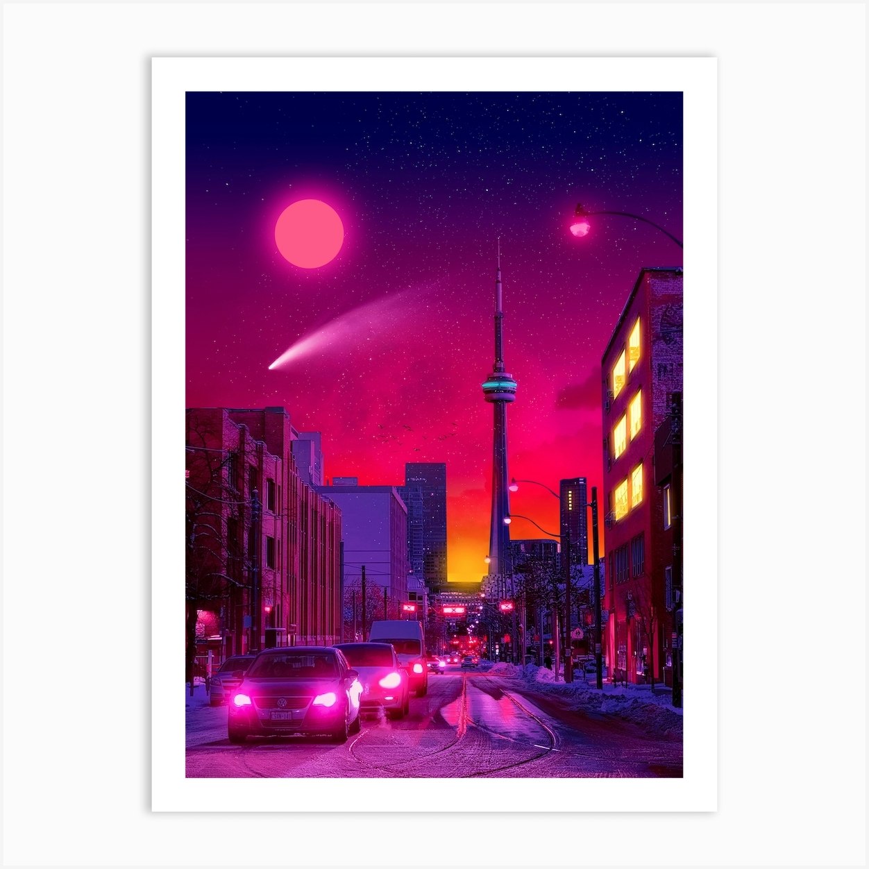 Neon City Art Print by Ritvik Takkar - Fy