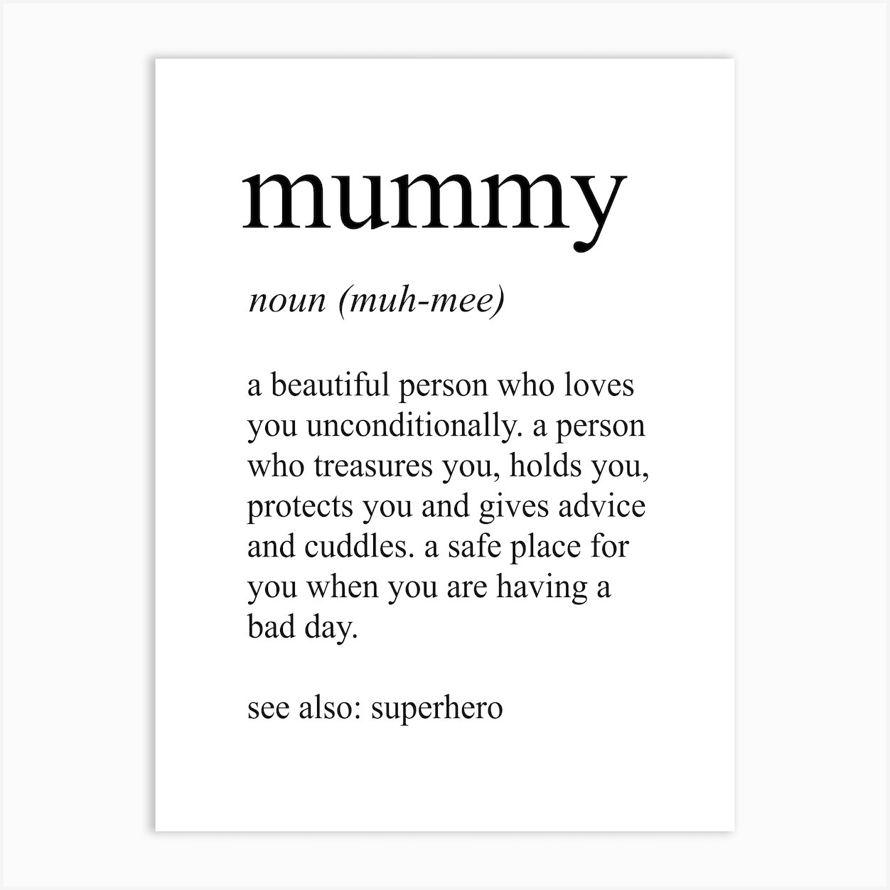 mummy-definition-meaning-art-print-by-pixy-paper-fy