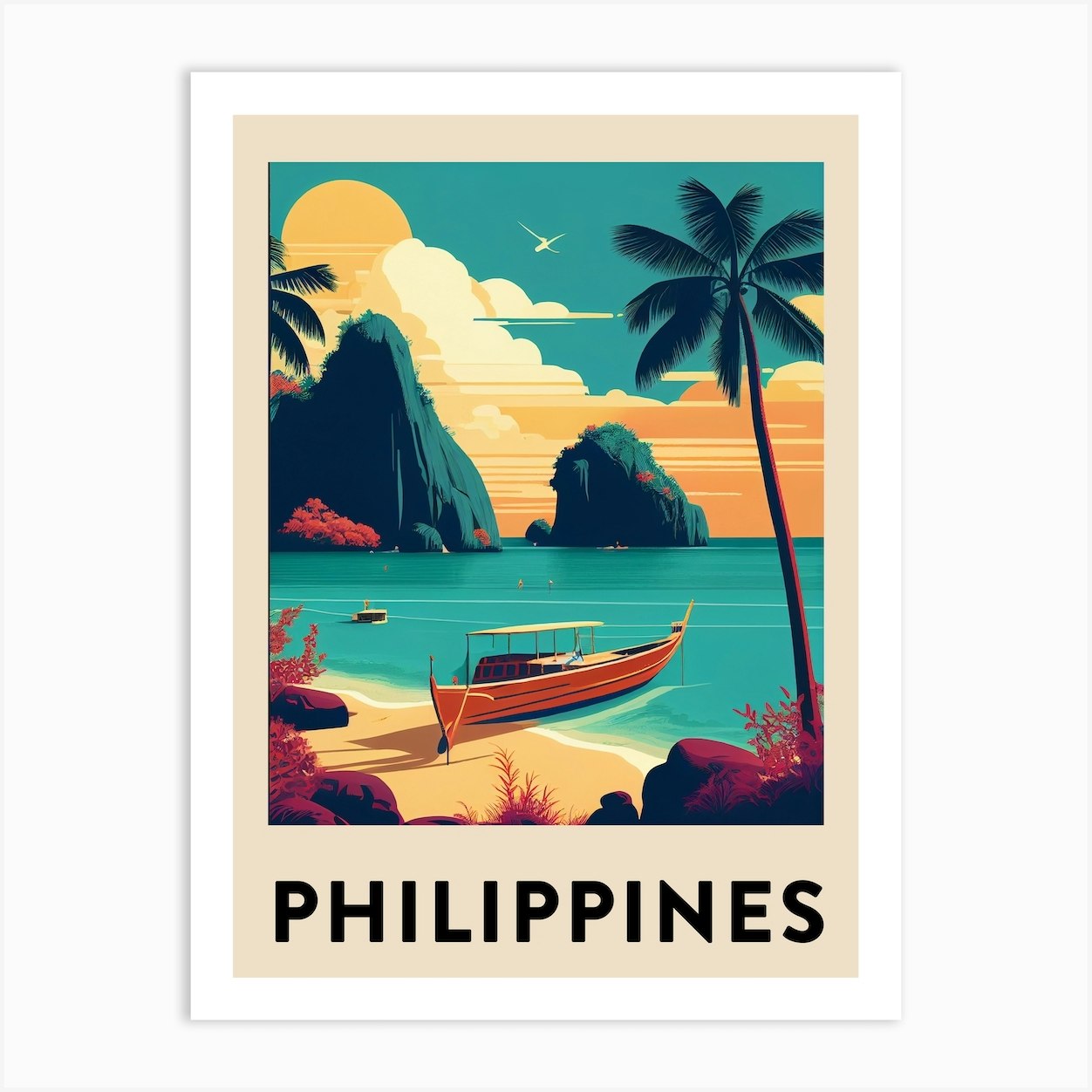 Philippines Vintage Travel Poster Art Print By Travel Poster Collection 