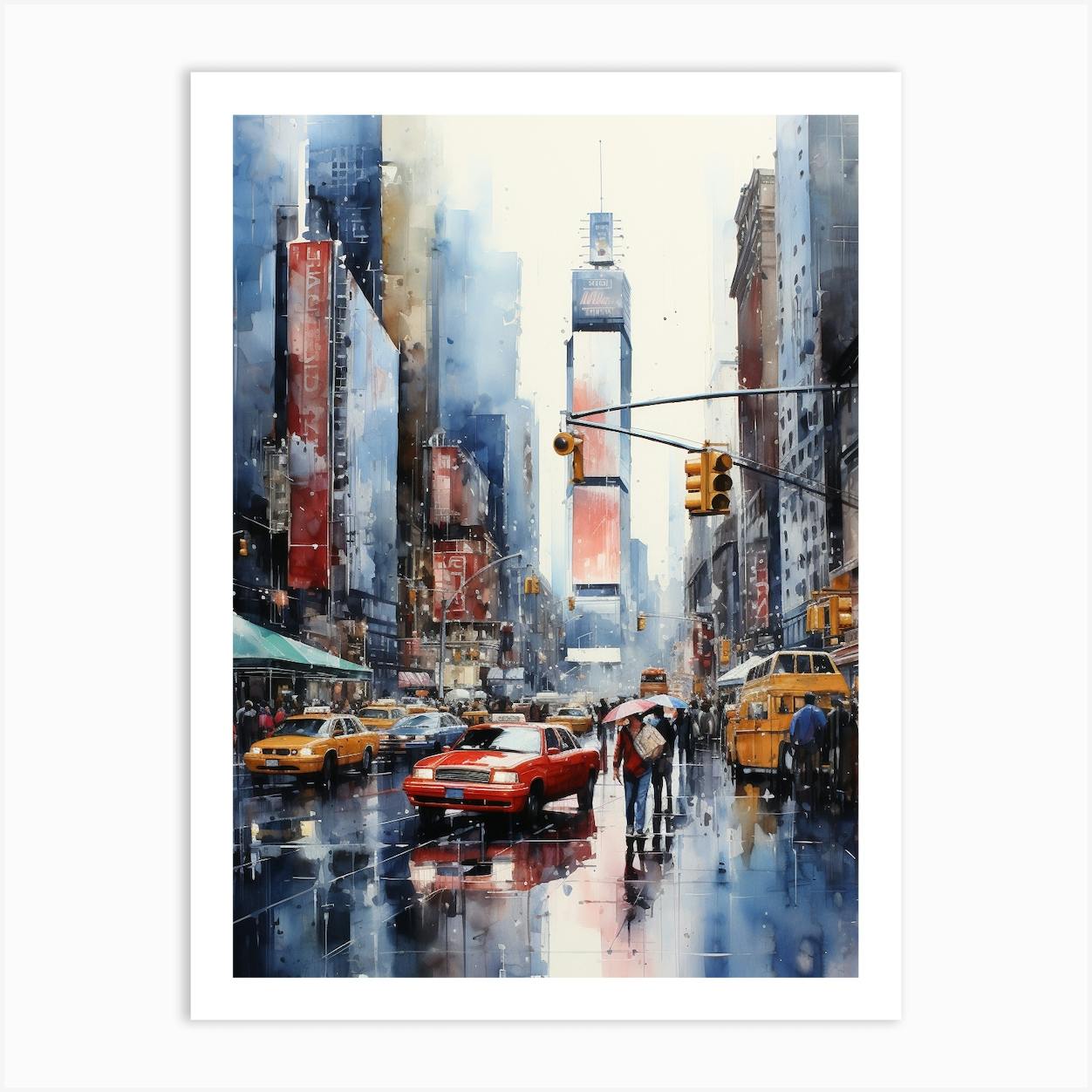 New York City Abstract Paint V2 Art Print By Rogeid Lem Fy   2e9595b1 9a50 403d 99e2 Fa2048d0c1df 