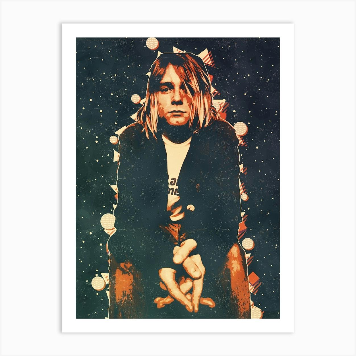 アート・デザイン・音楽 Cobain - nirvana Kurt Cobain Art, Cobain Canvas Art, Nirvana Painting, Kurt
