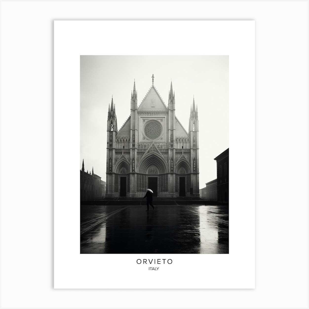 Poster Of Orvieto Italy Black And White Analogue Photography 4 Art