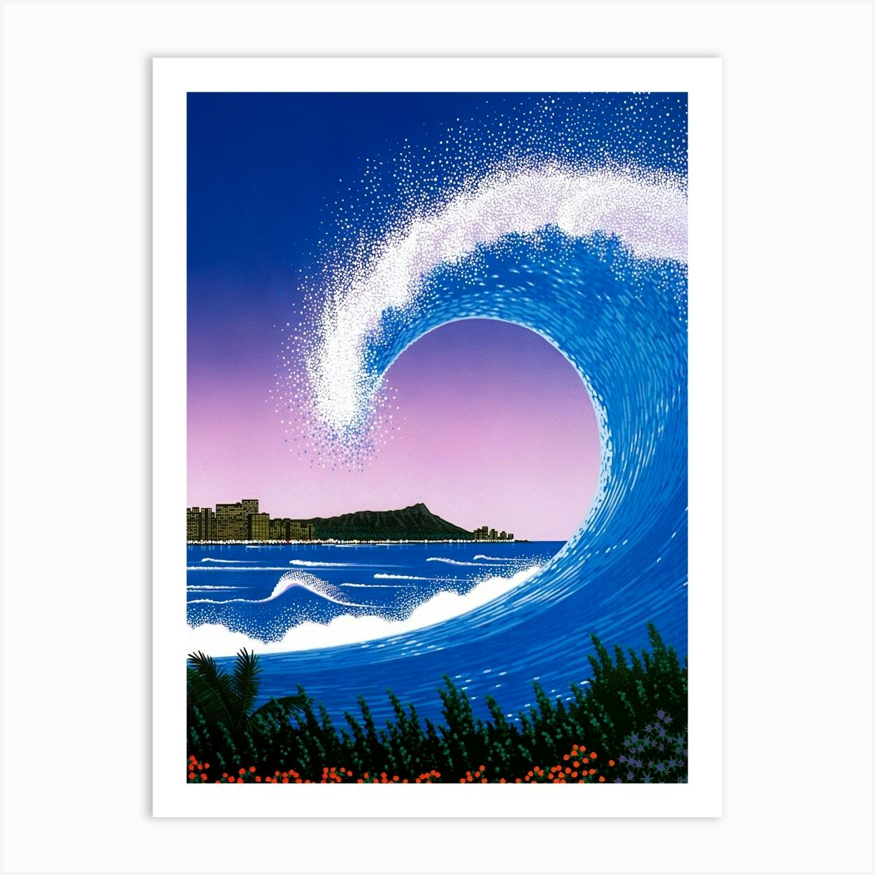 Hiroshi Nagai - Ocean Wave Canvas Print by Analic - Fy
