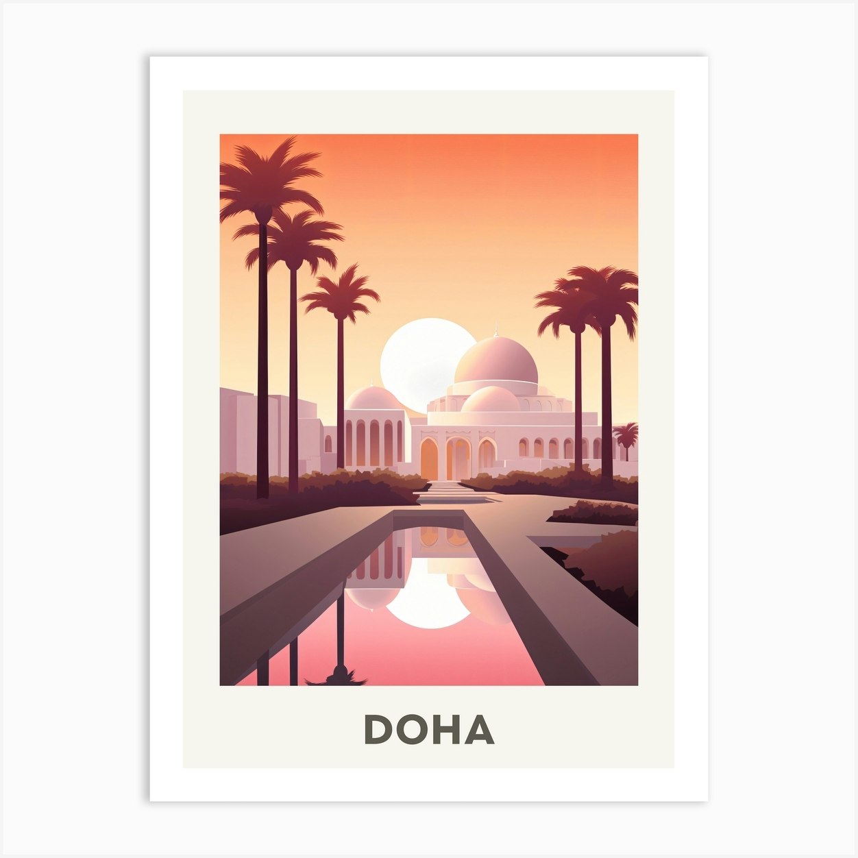 Doha, Qatar Art Print by Uncharted Borders Fy