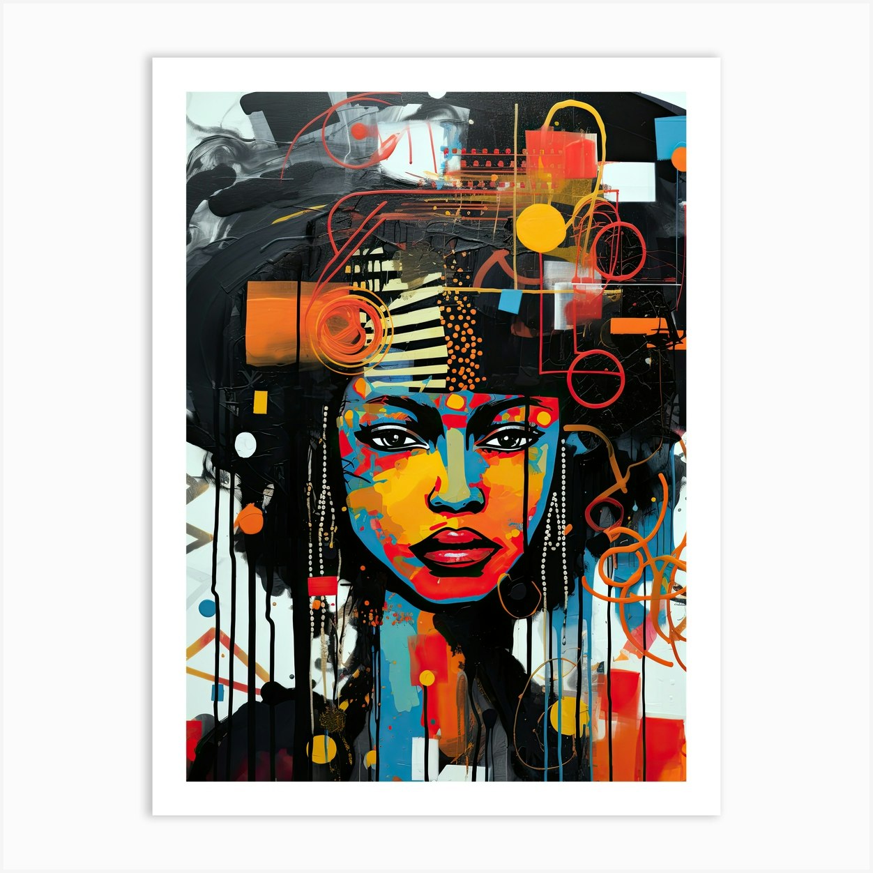 African Woman, Afro Art Print By Art-syndicate - Fy