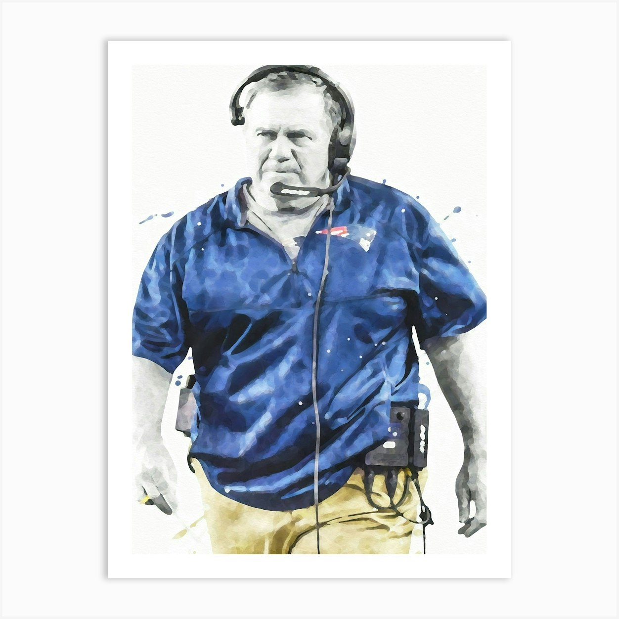 Bill Belichick 1 Art Print by KunStudio - Fy