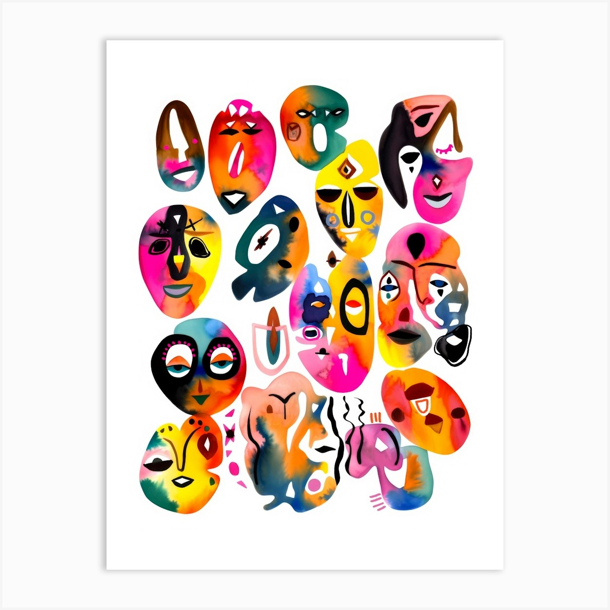 Masks Art Print by Treechild Fy