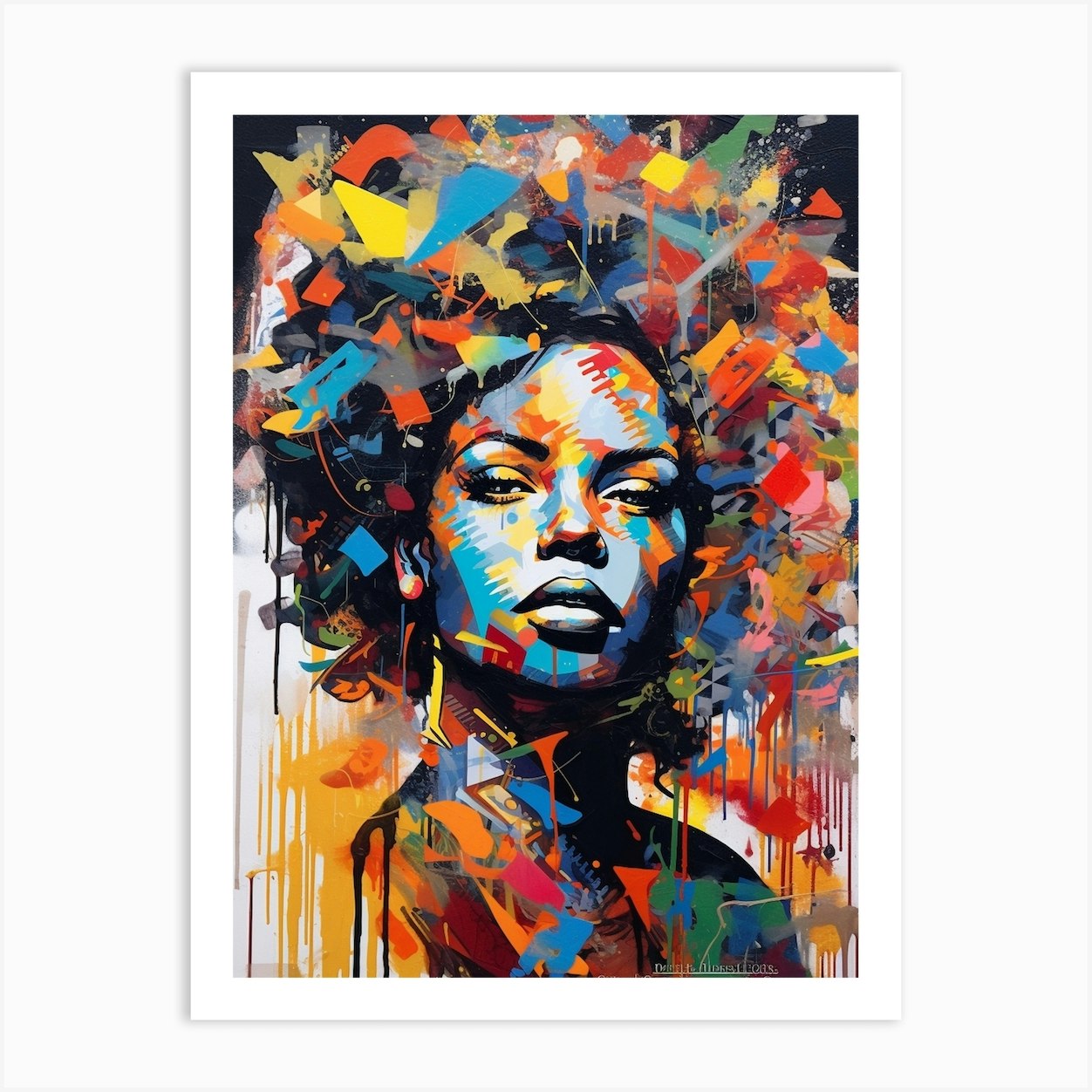 Graffiti Portraits 4 Art Print by AfroFusion - Fy