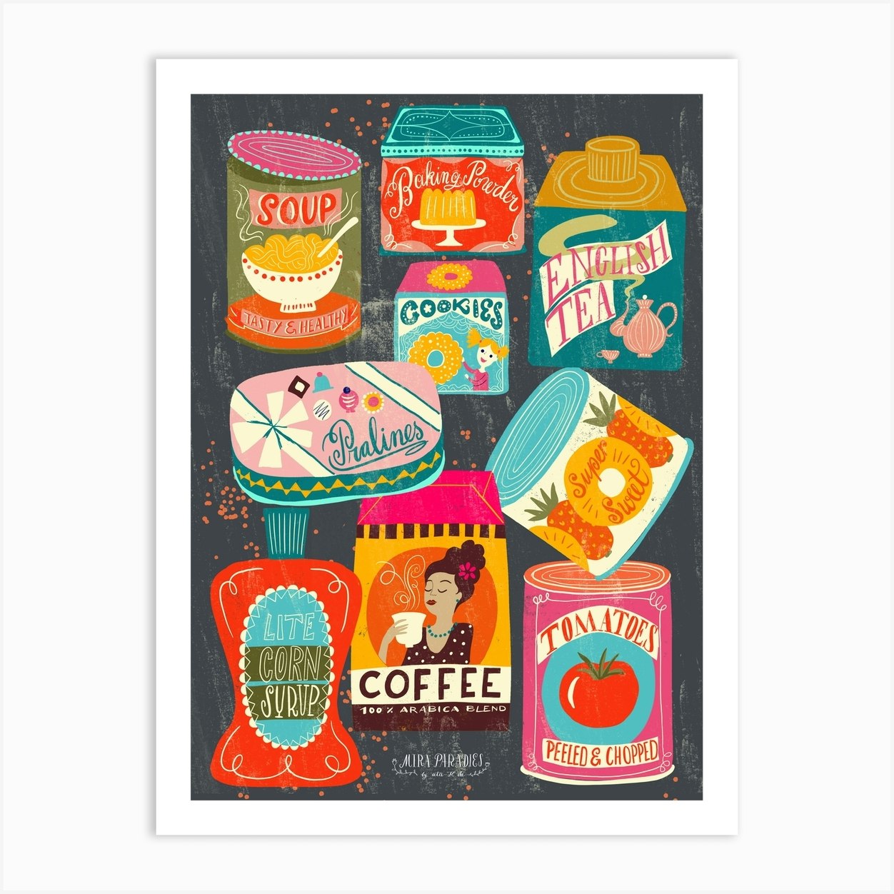 Colorful Pantry 1 Art Print by Mira Paradies - Fy