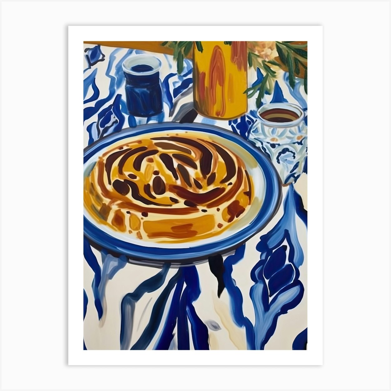 Caramel Flan Painting 1 Art Print By Pudding Palette Fy