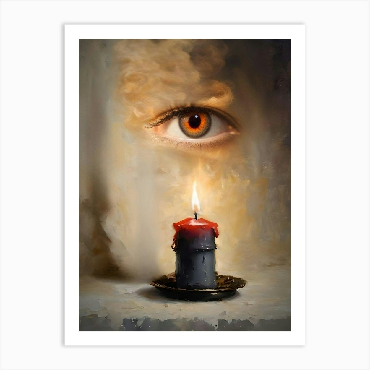 The Black Candle Art Print By Hey Birb Fy