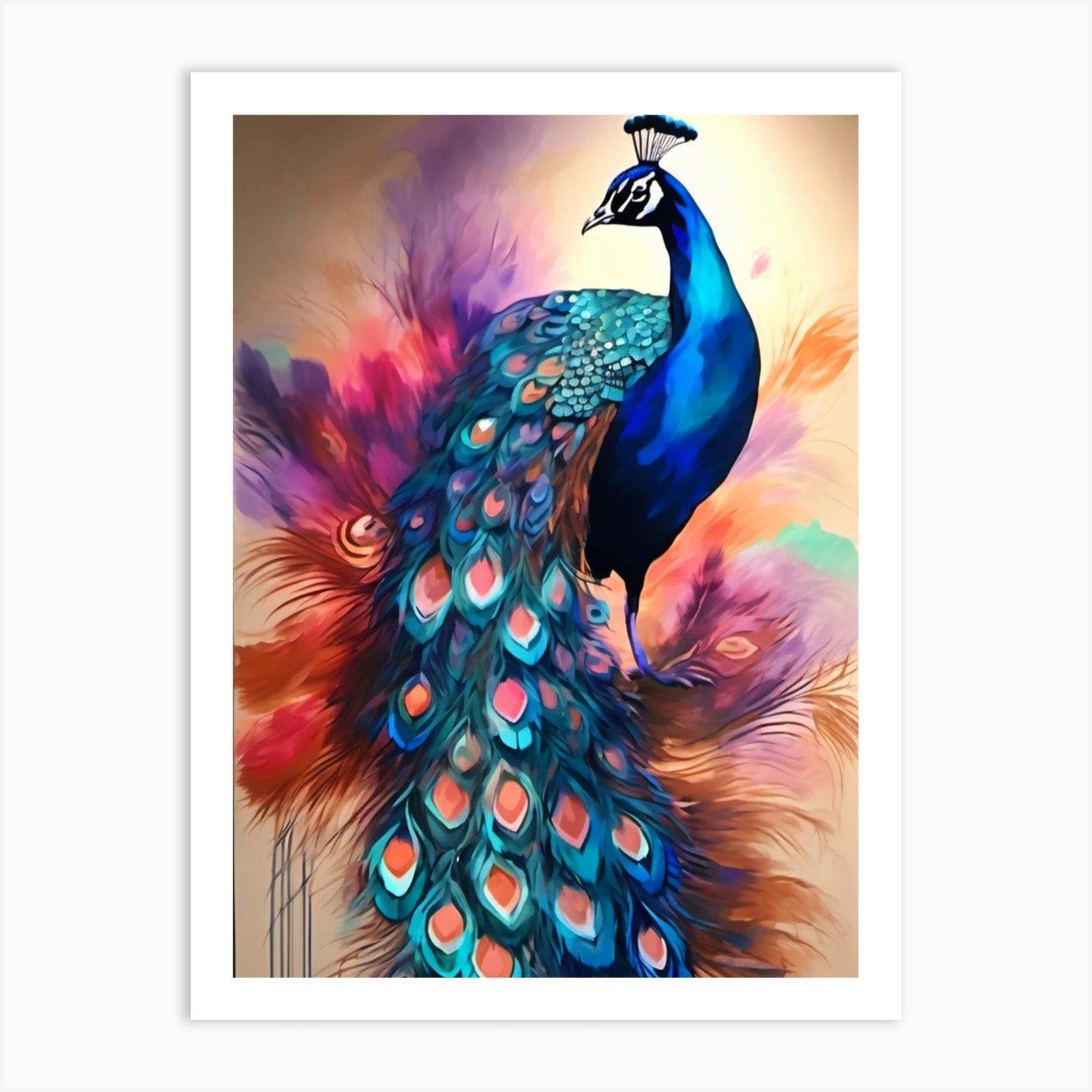 Peacock Feathers Art Print by Chantee - Fy