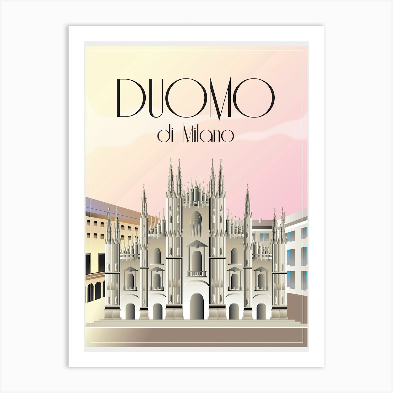 Milan Italy Art Print Art Print by Charnwood Prints - Fy