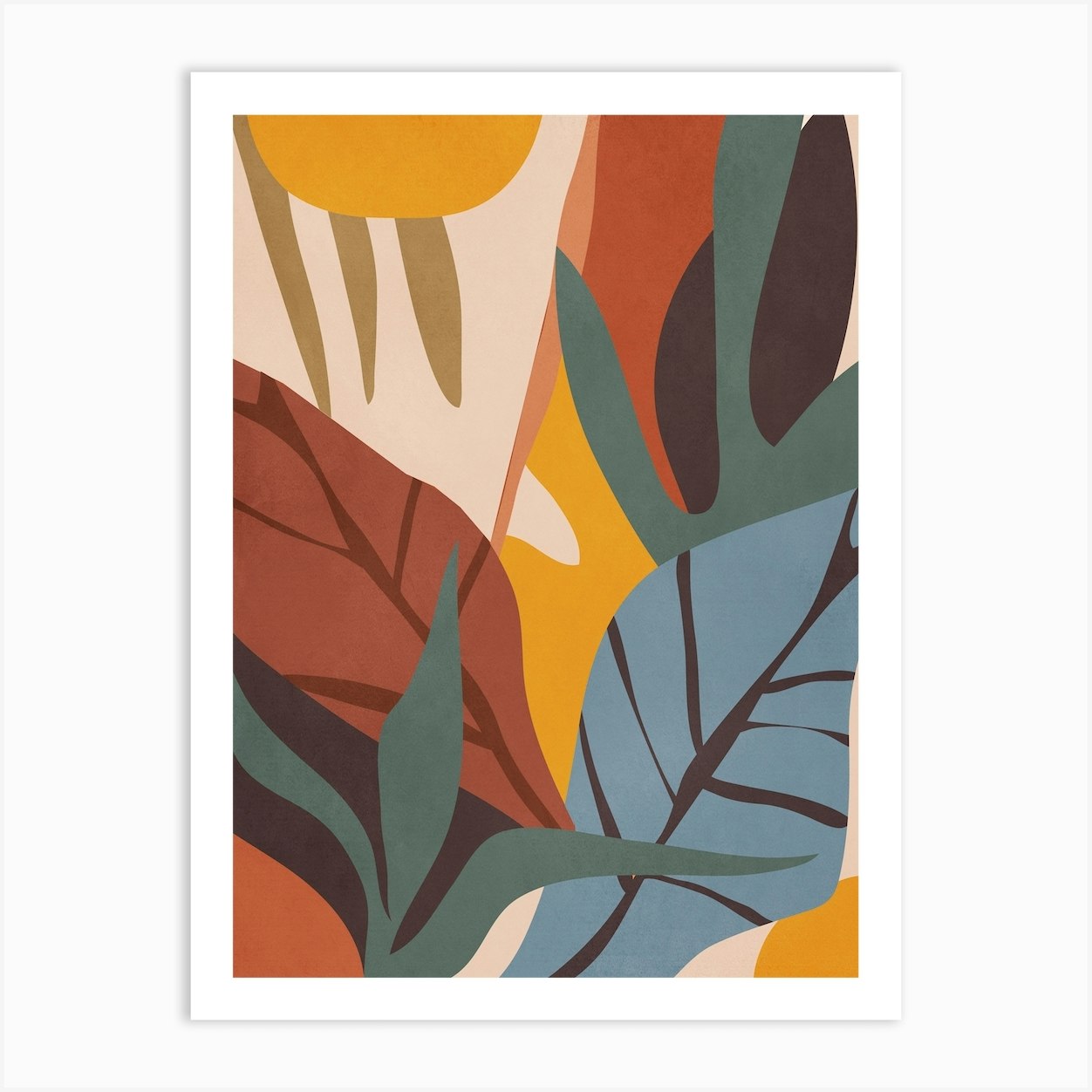 Abstract Jungle Art Print by ThingDesign - Fy