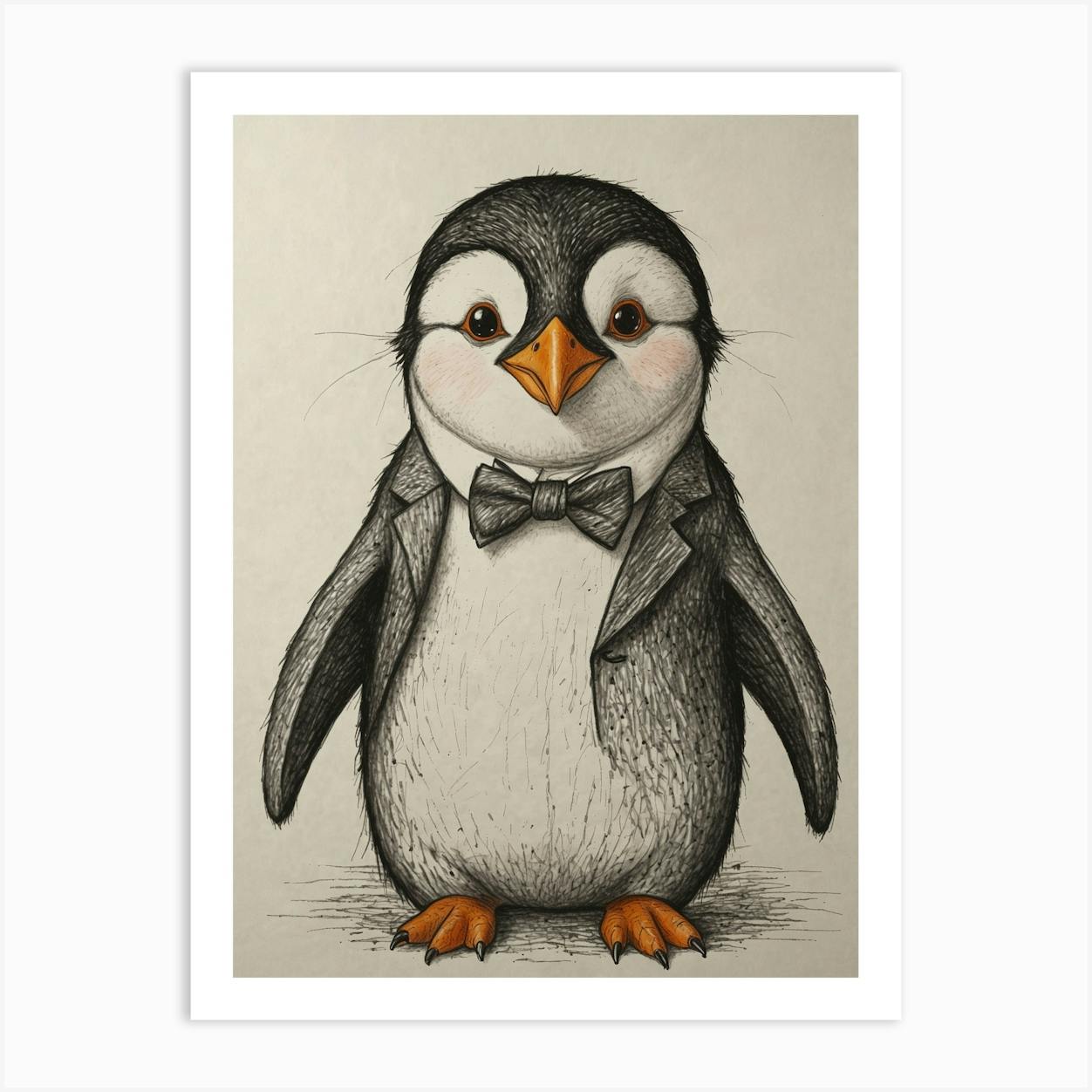 Personalized Penguins! Original Custom Art, You Design, Fun 2024 Illustration, Personalized Art, Your Pet Penguin Drawing, Penguins, Pet Drawing