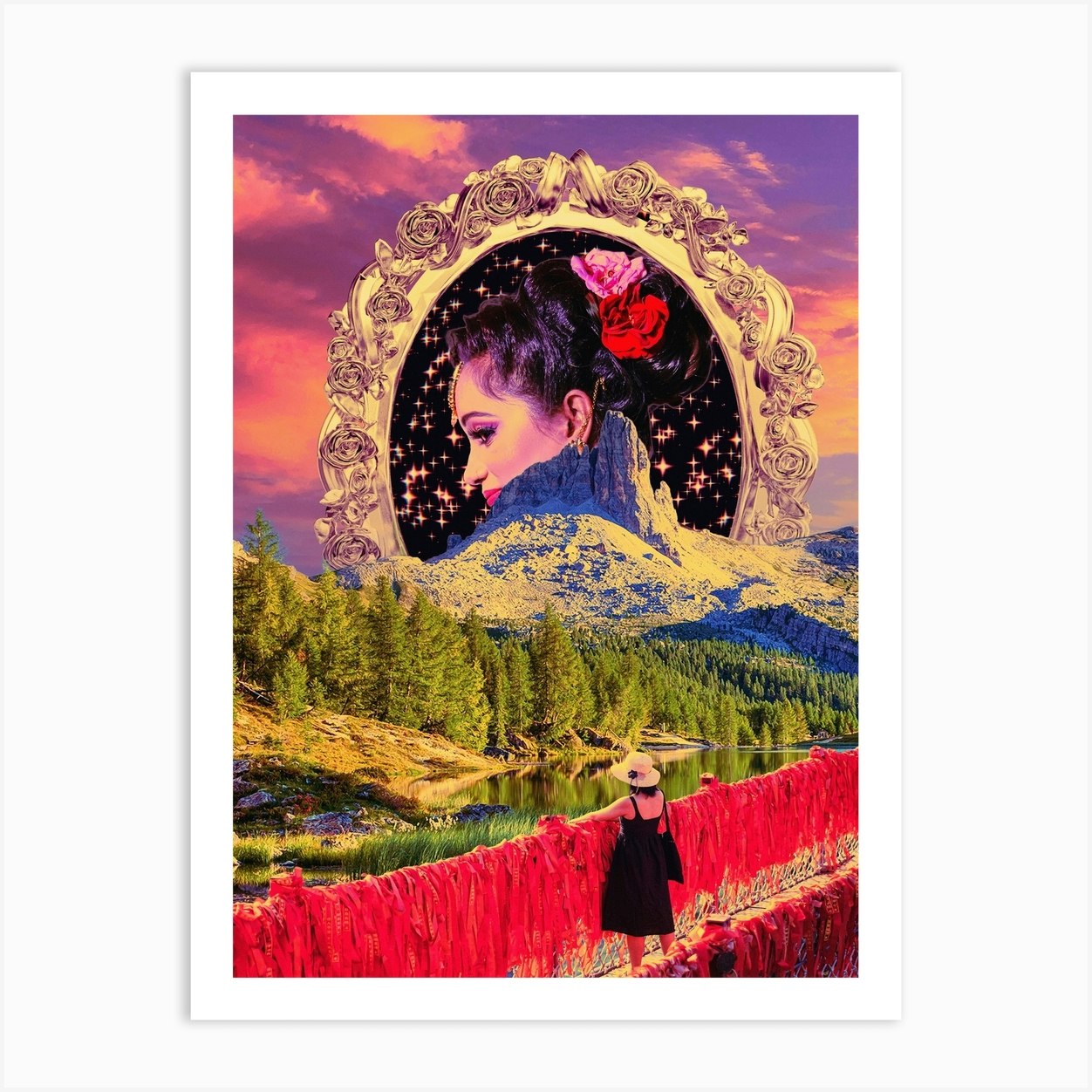 Retro Scenery Collage Art Print By Cosmo Zach Fy