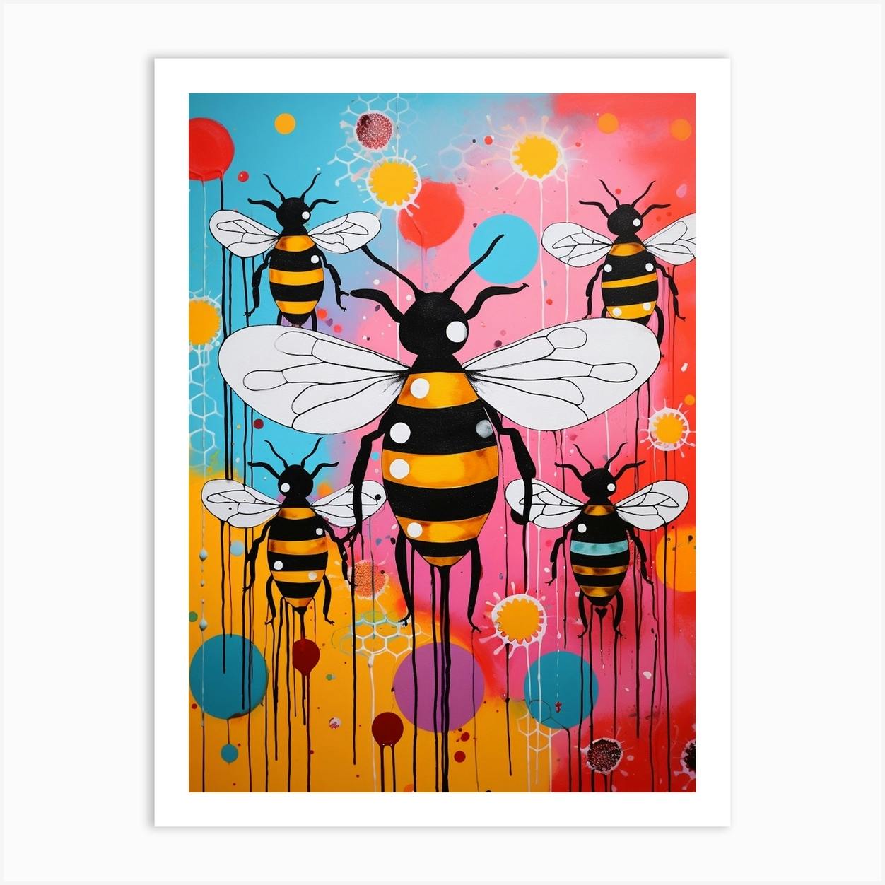 Bee Kind! selling - Acrylic Print, art print, fine art, wall art, dorm art, kitchen art, unique art, bee art, bee lover, bees